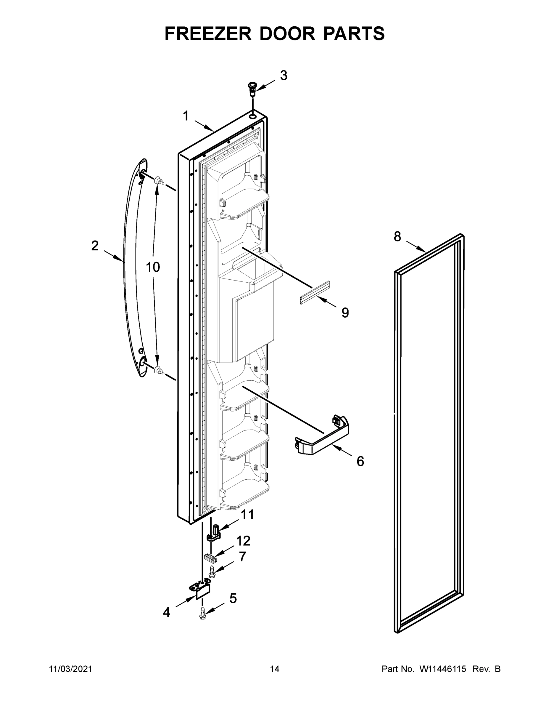 08 - FREEZER DOOR PARTS