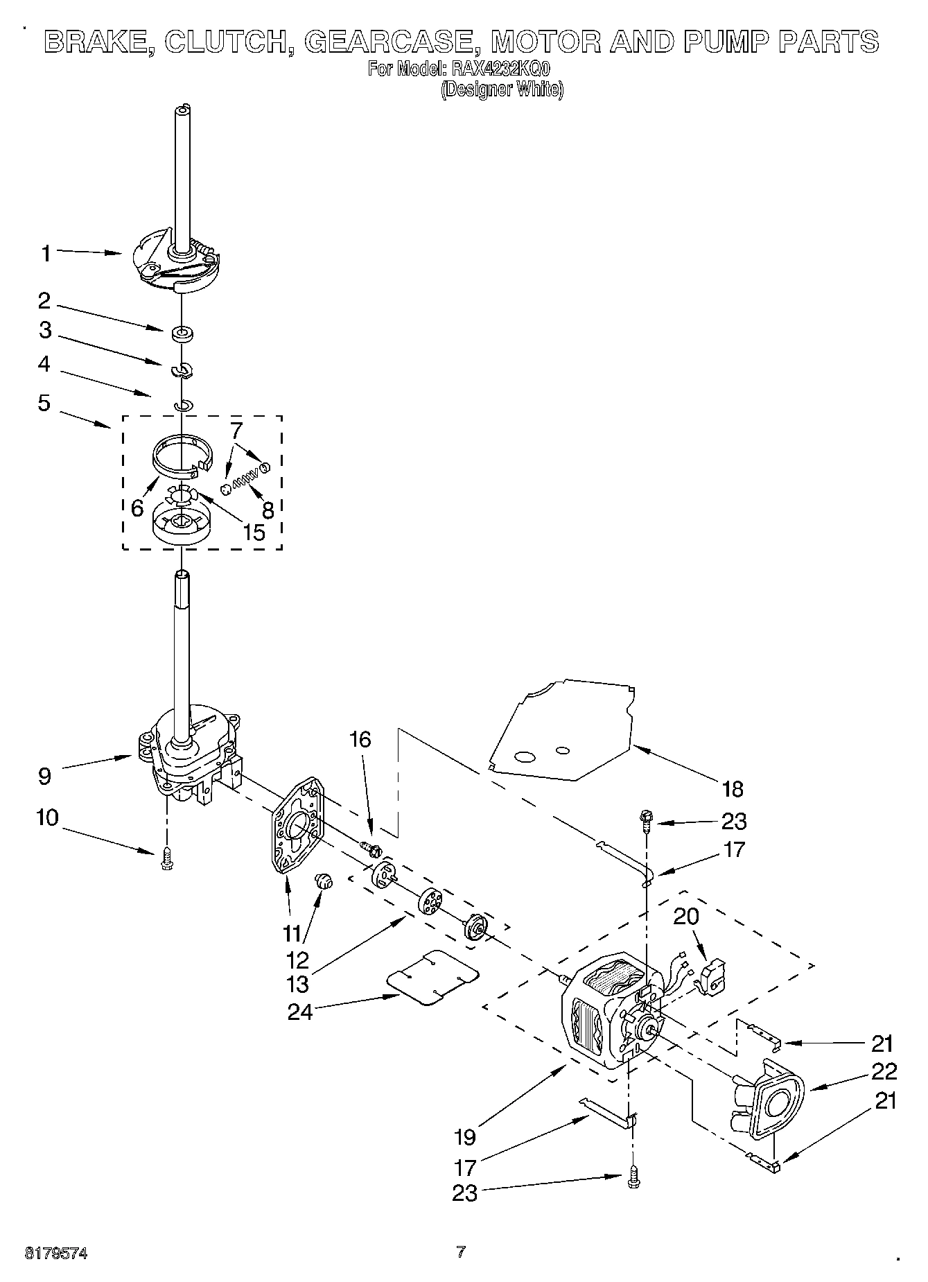 04 - BRAKE, CLUTCH, GEARCASE, MOTOR AND PUMP