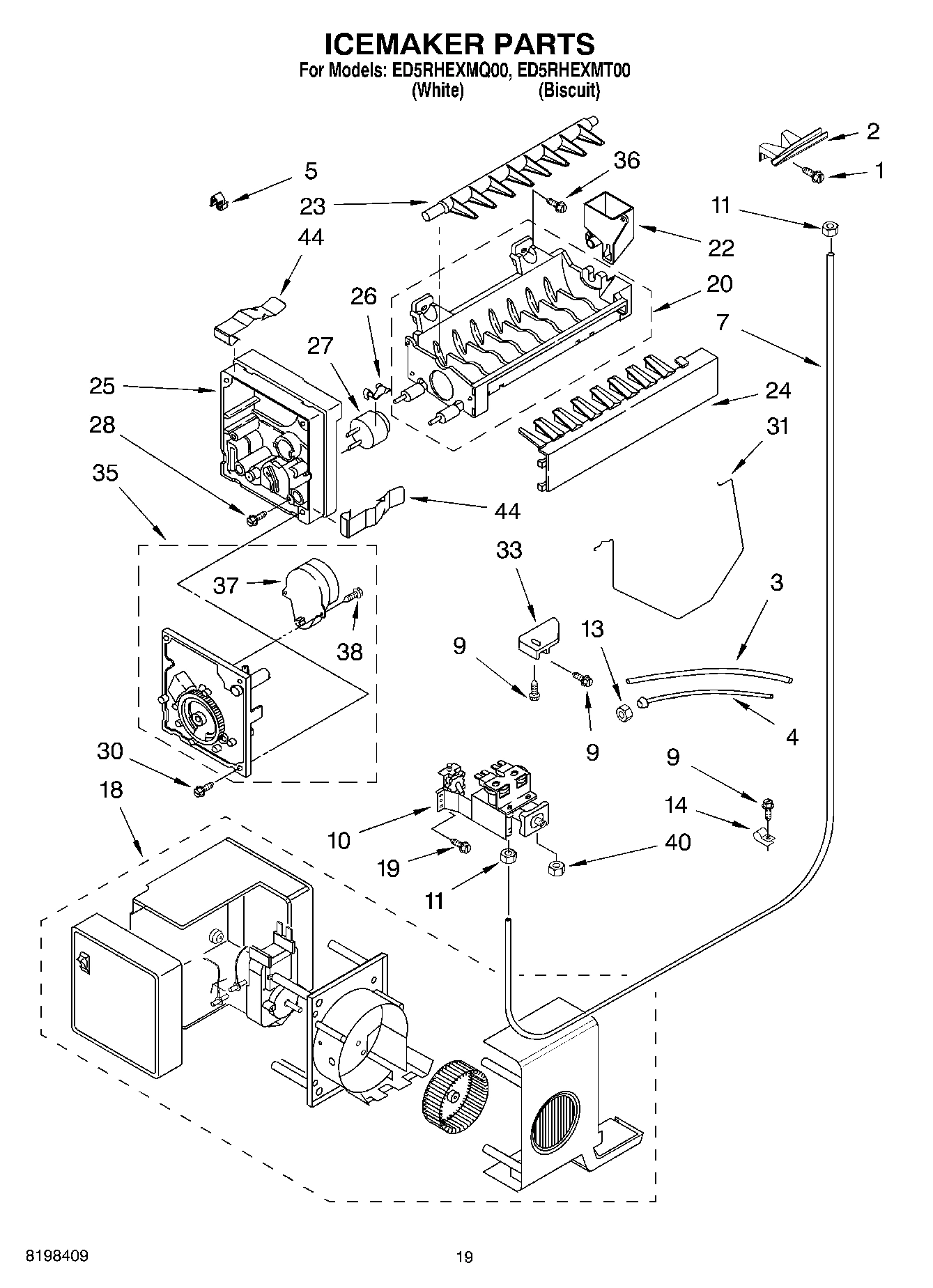 12 - ICEMAKER PARTS, PARTS NOT ILLUSTRATED
