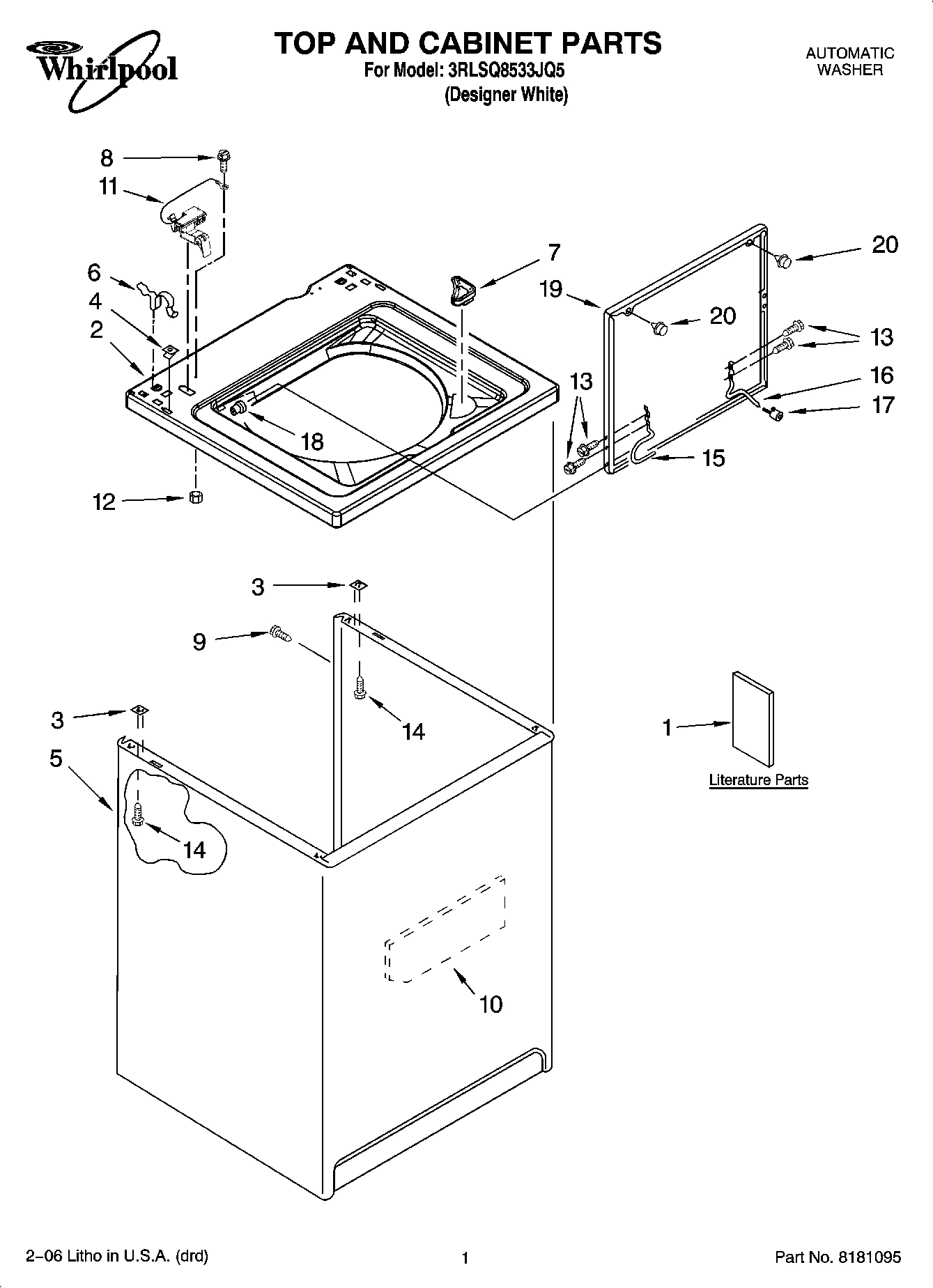 01 - TOP AND CABINET PARTS