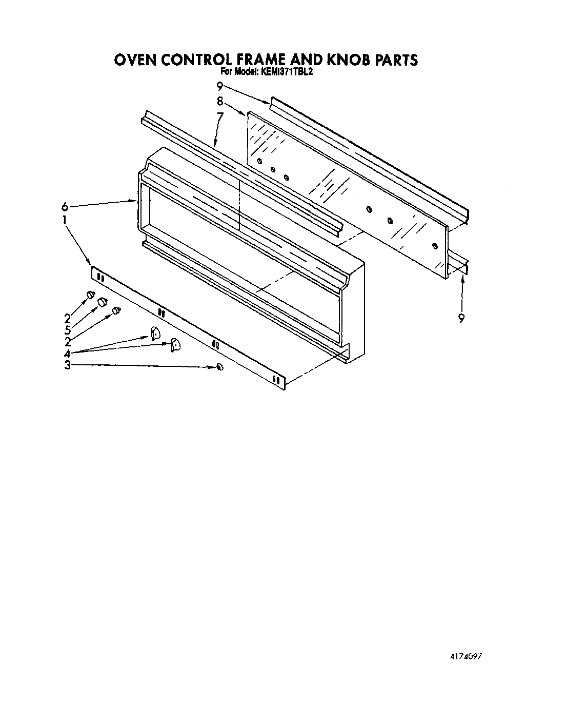 03 - OVEN CONTROL FRAME AND KNOB
