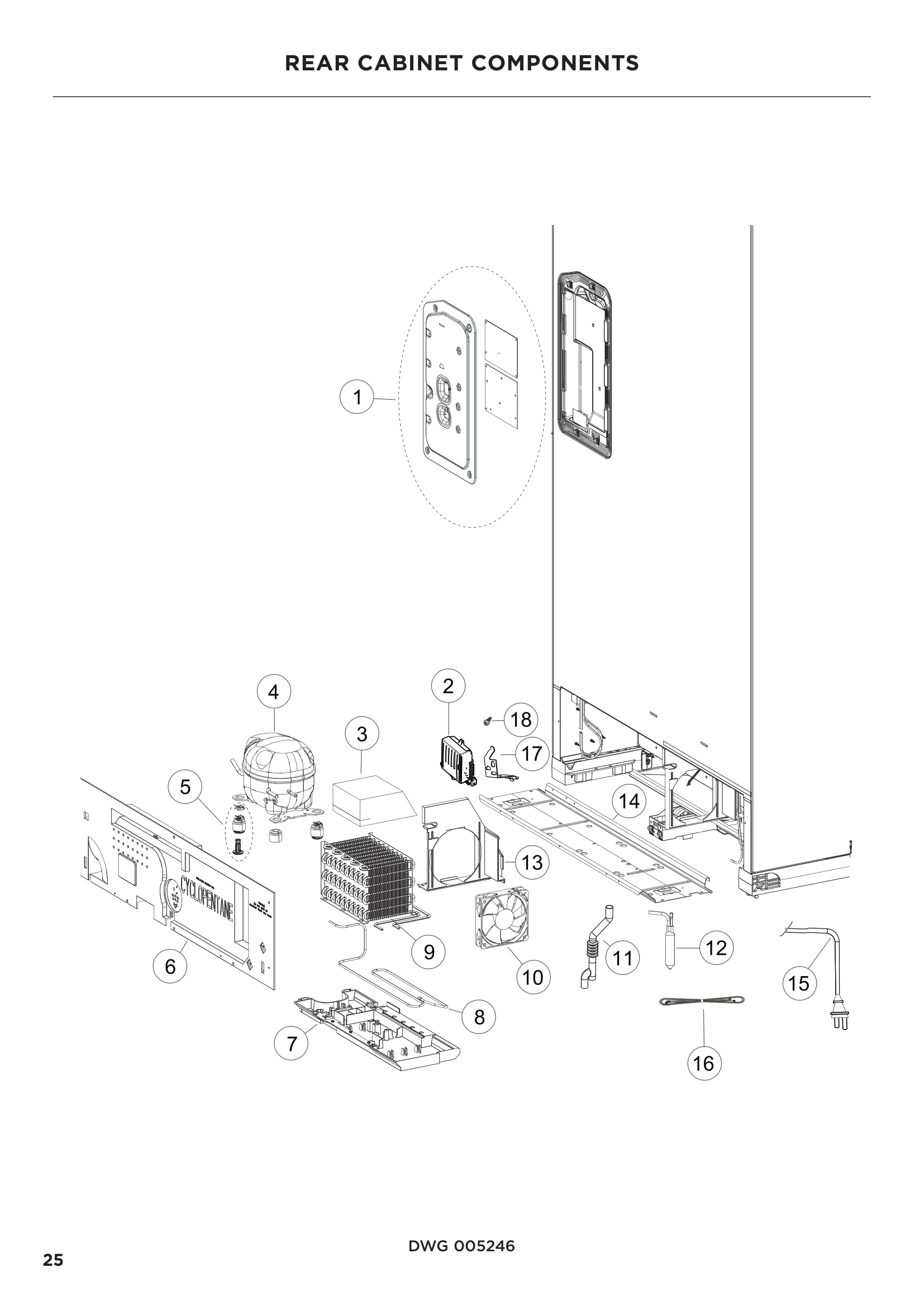 REAR CABINET COMPONENTS
