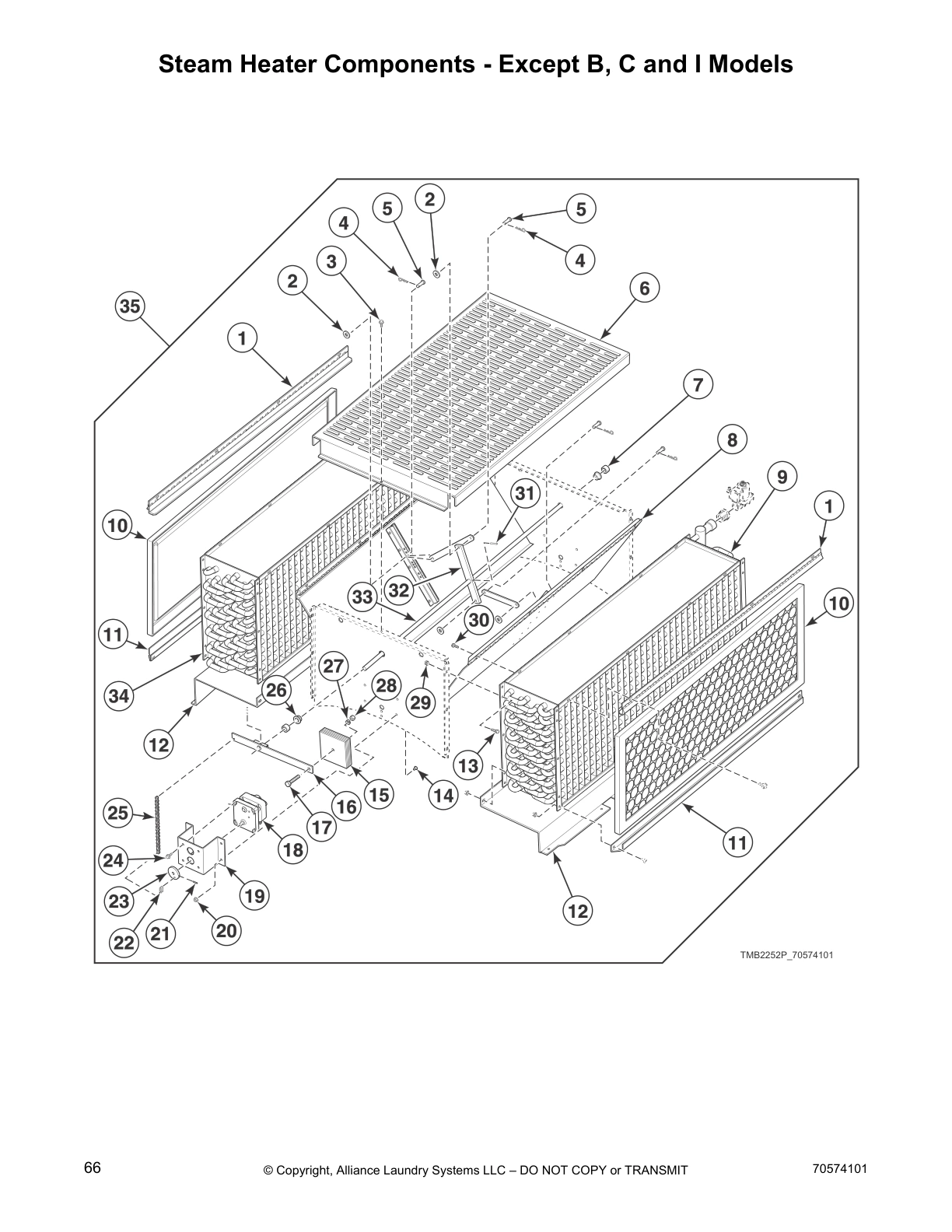 Steam Heater Components - Except B, C and I Models
