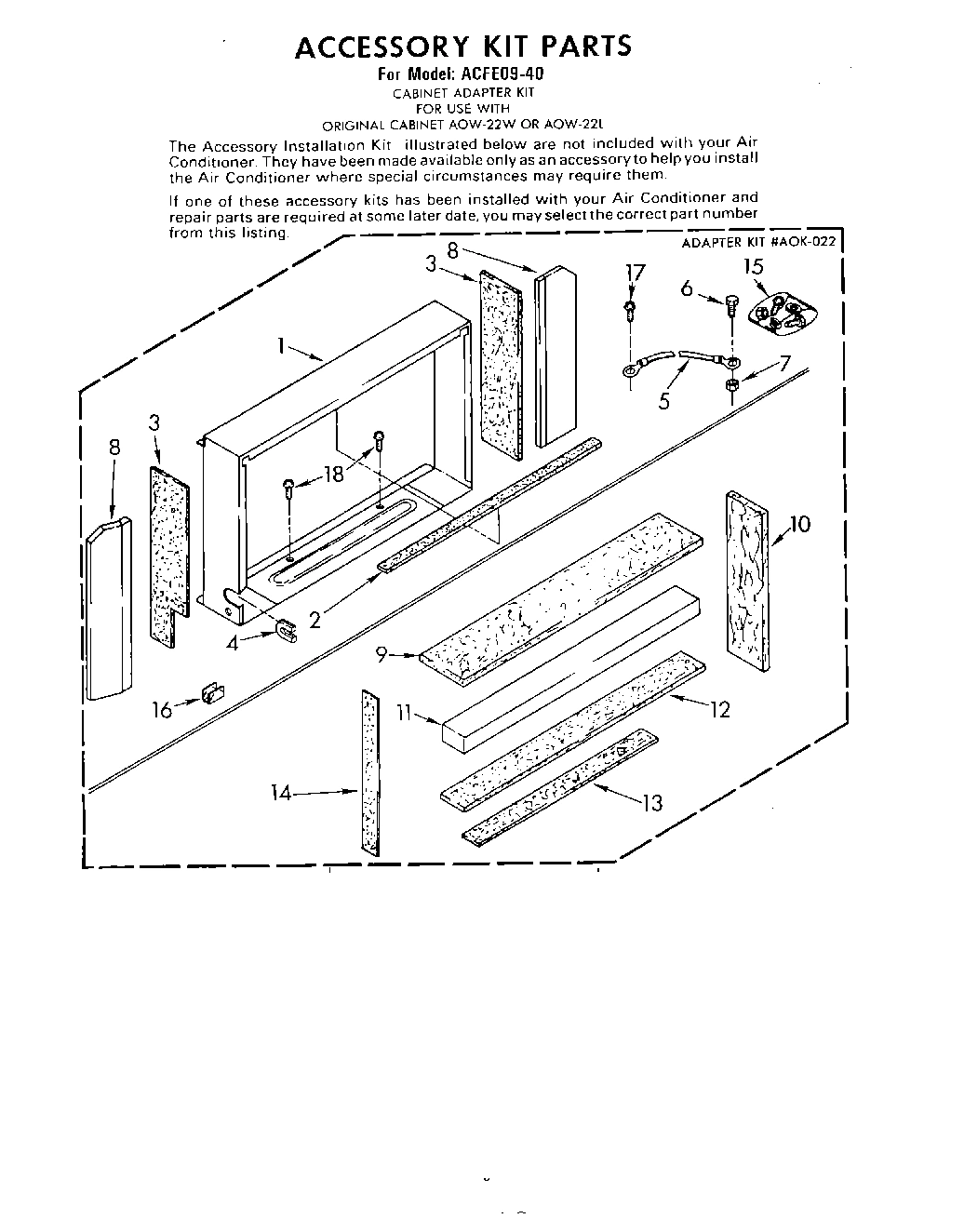 05 - ACCESSORY KIT PARTS