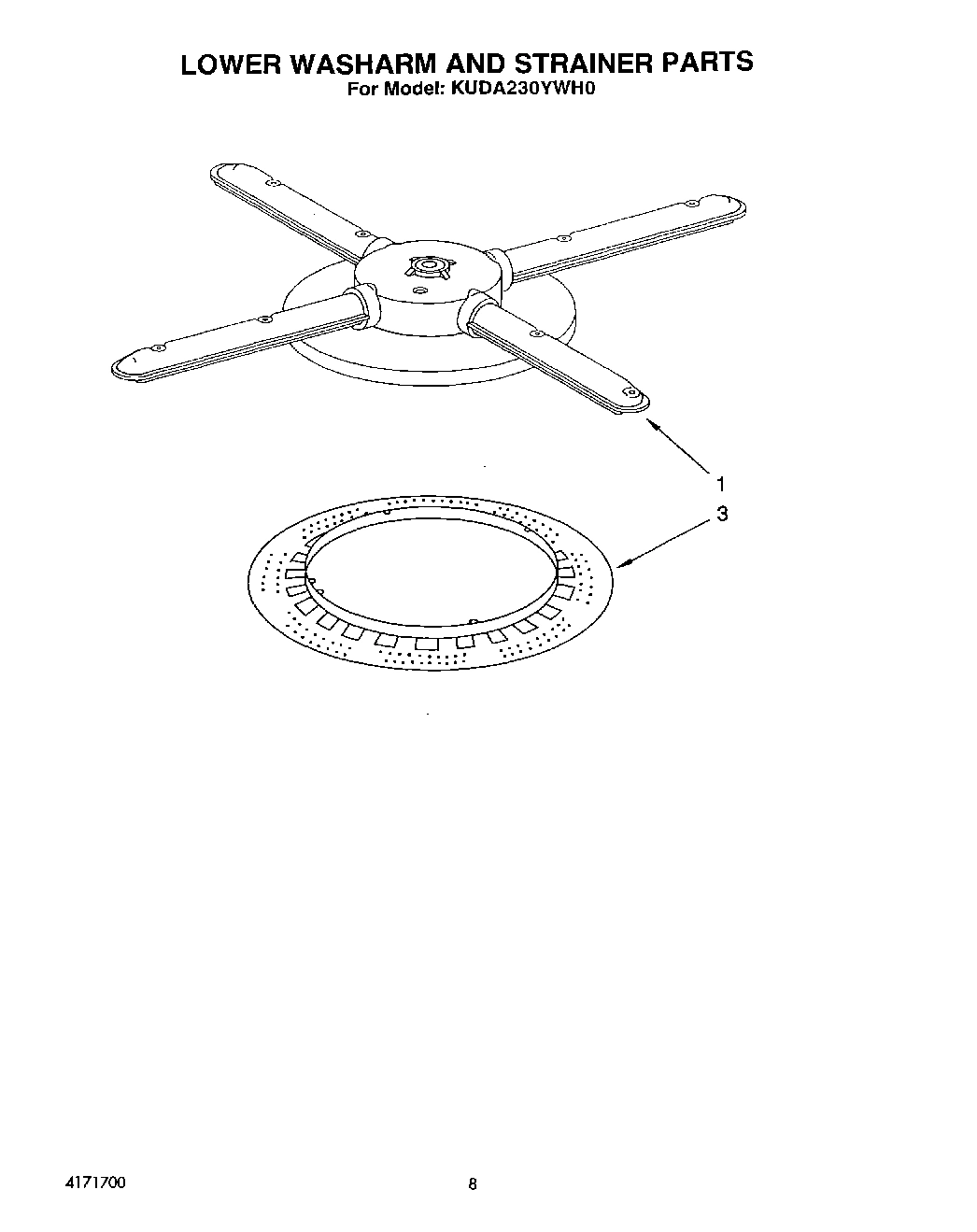 06 - LOWER WASHARM AND STRAINER