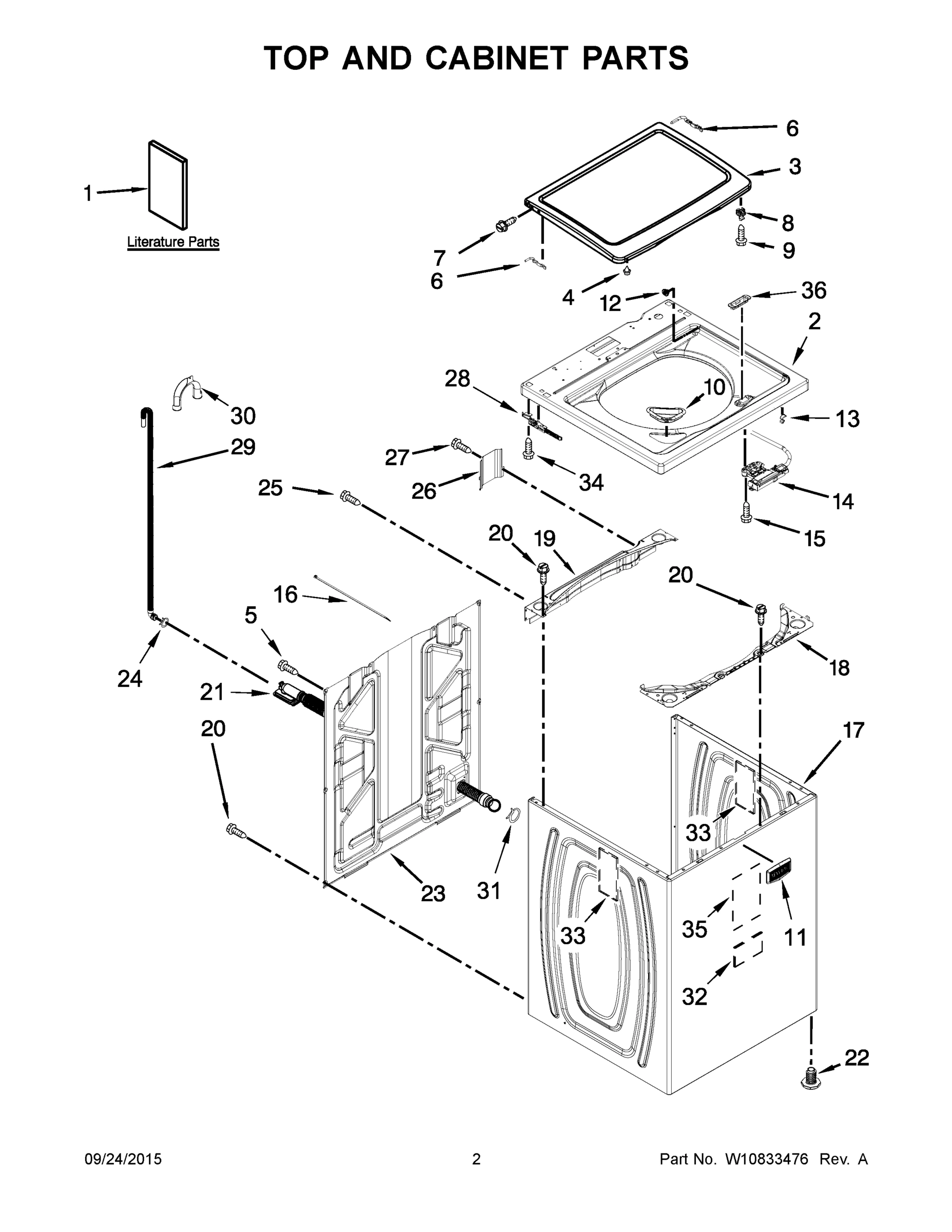 02 - TOP AND CABINET PARTS