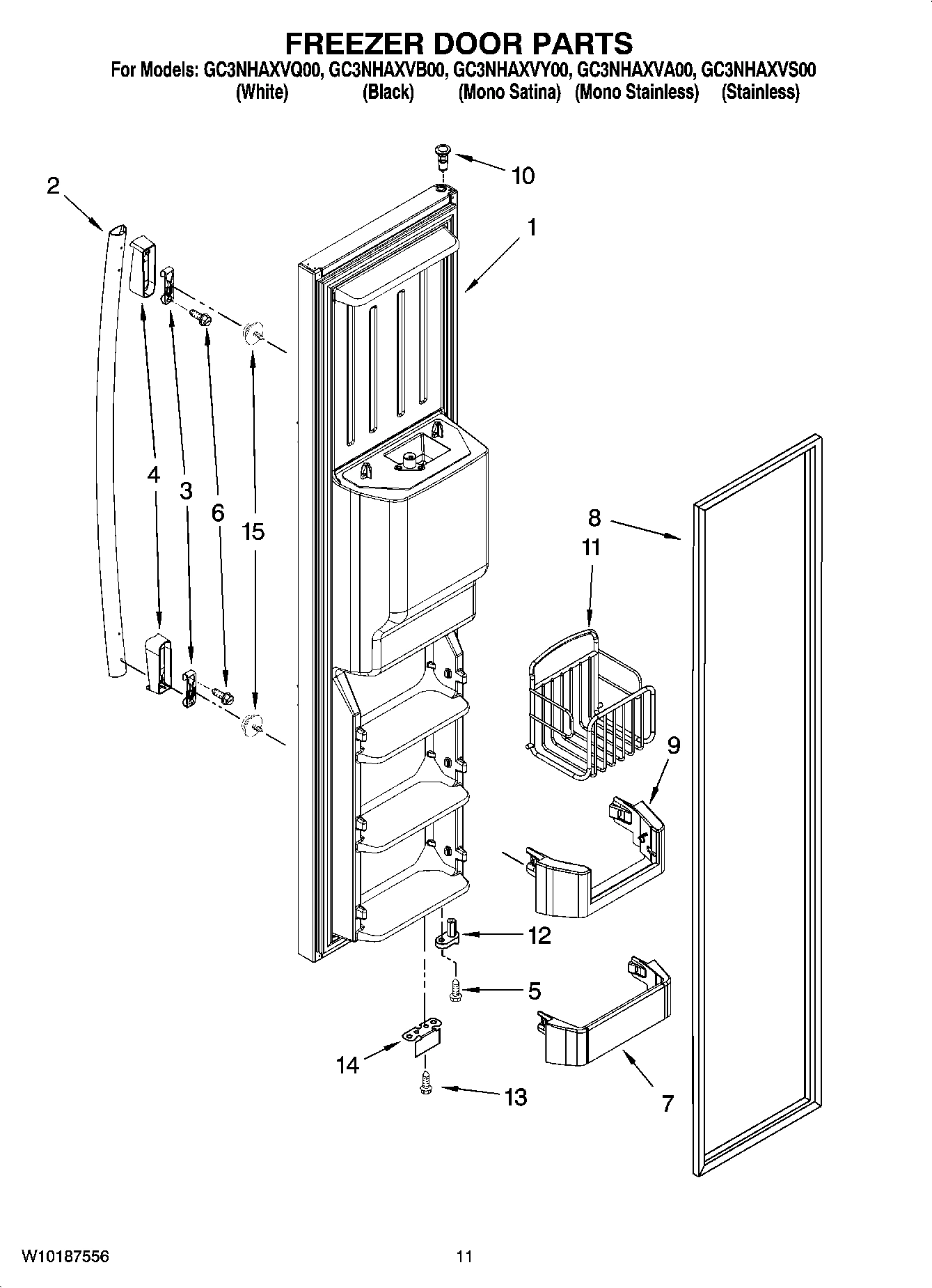 07 - FREEZER DOOR PARTS