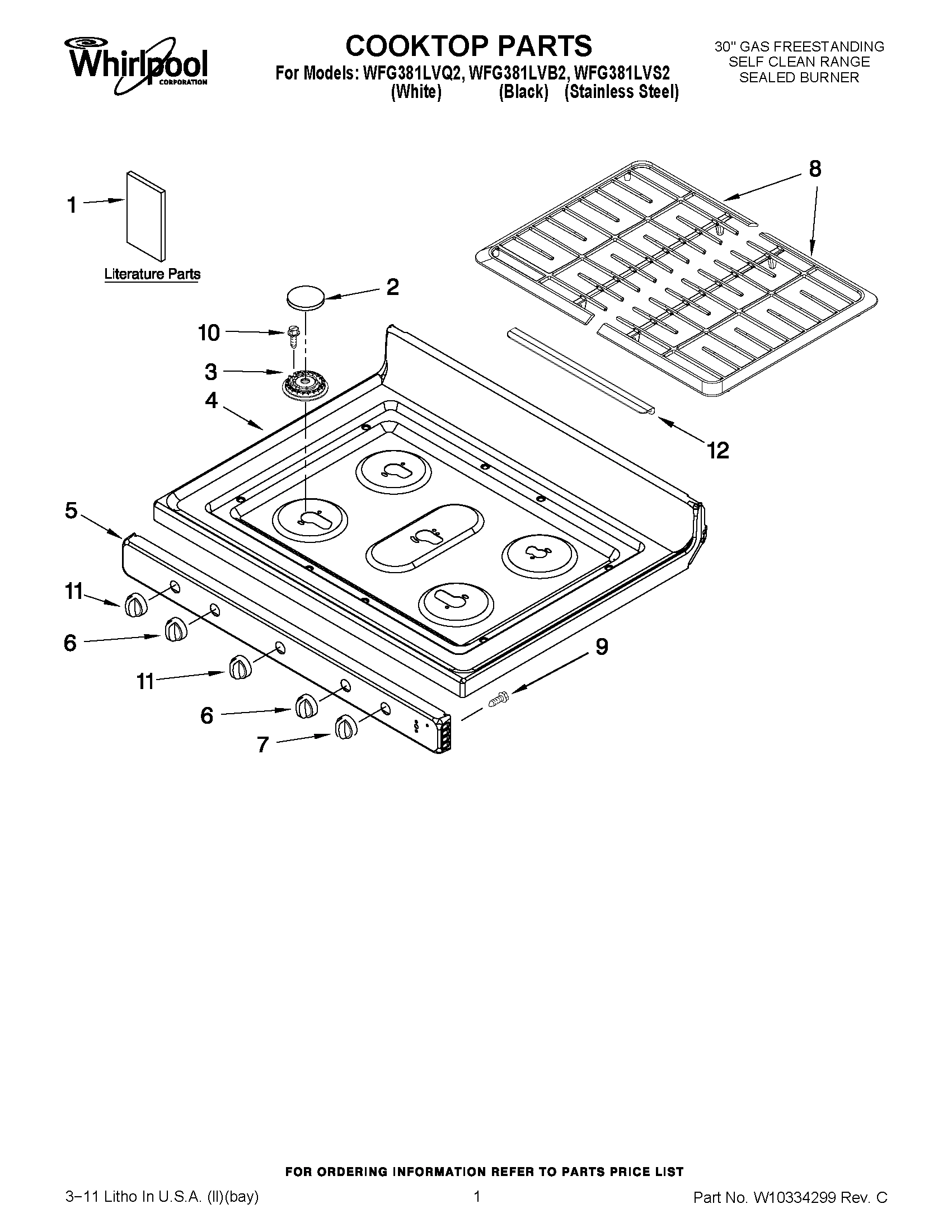 01 - COOKTOP PARTS
