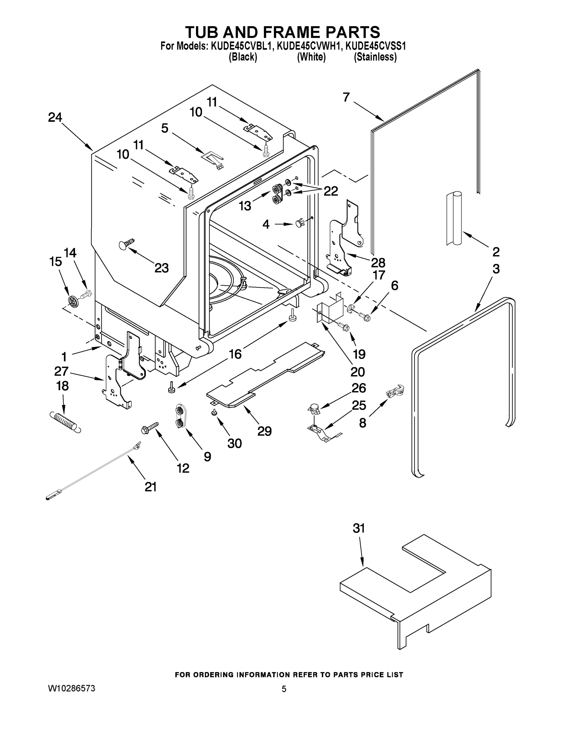 05 - TUB AND FRAME PARTS