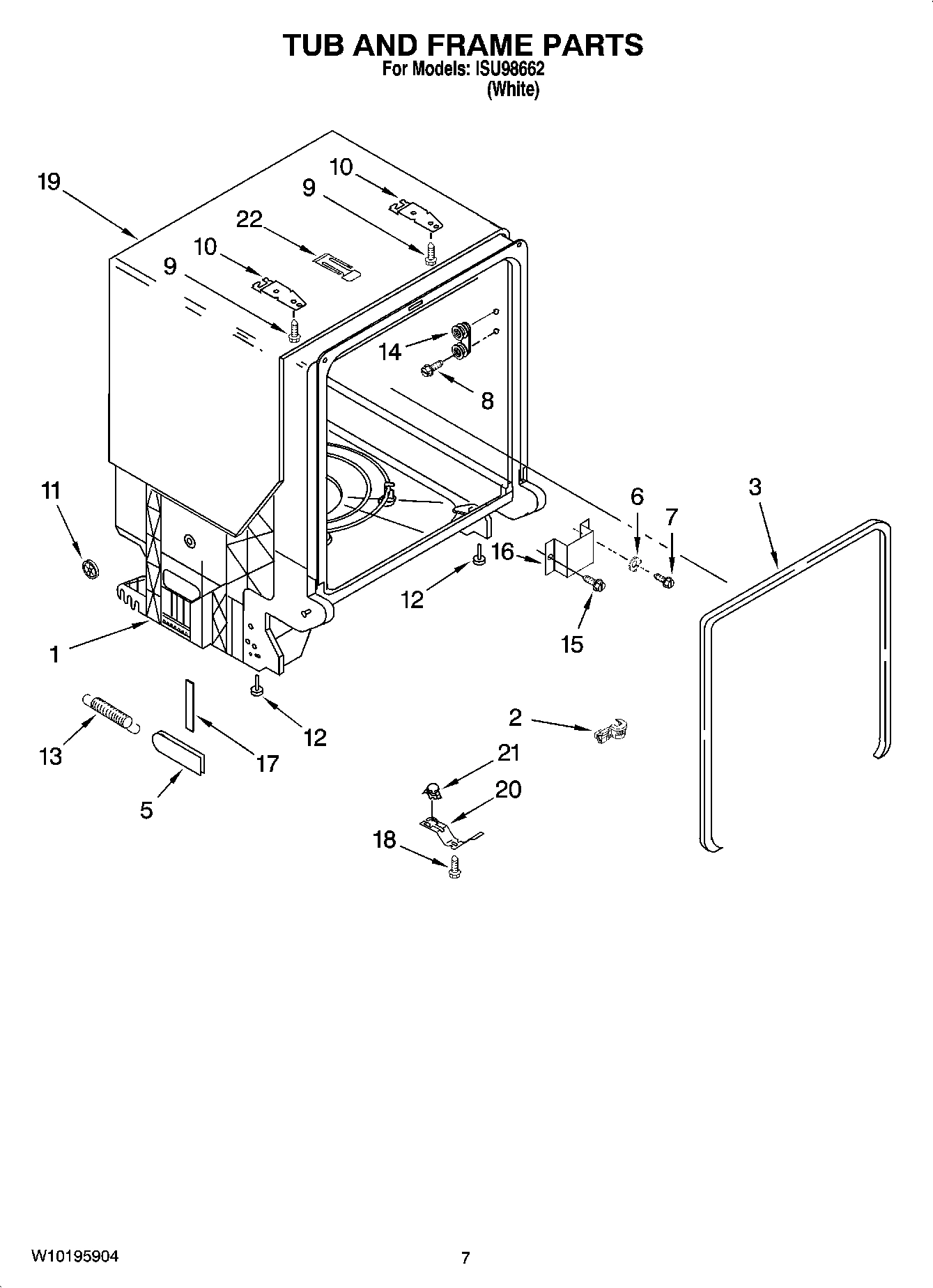 07 - TUB AND FRAME PARTS