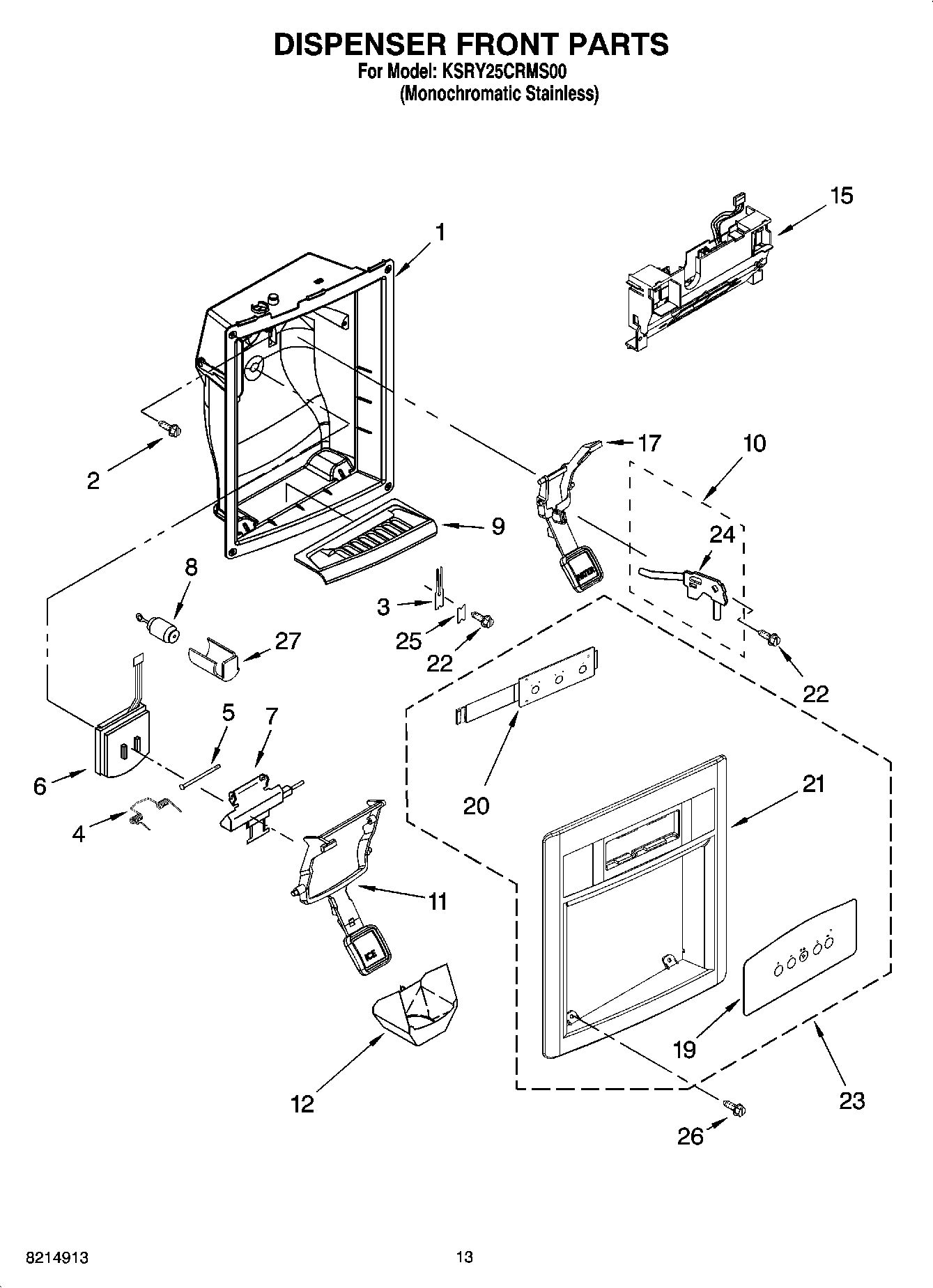 08 - DISPENSER FRONT PARTS