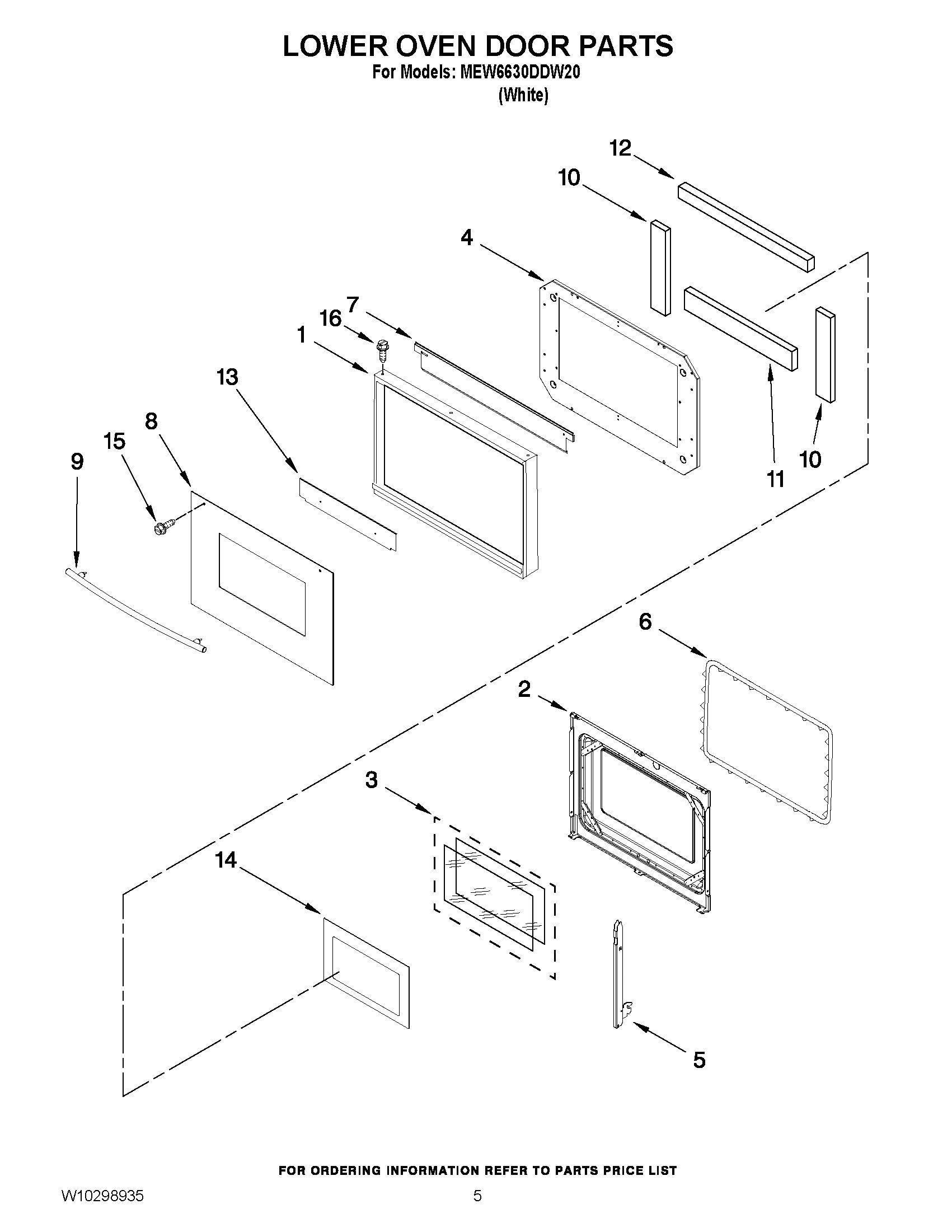 03 - LOWER OVEN DOOR PARTS