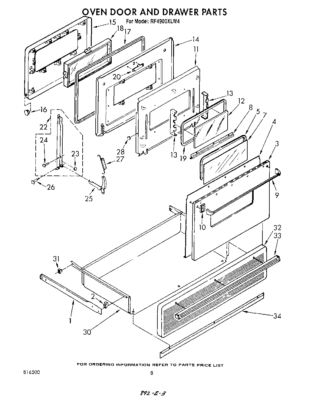 05 - OVEN DOOR AND DRAWER
