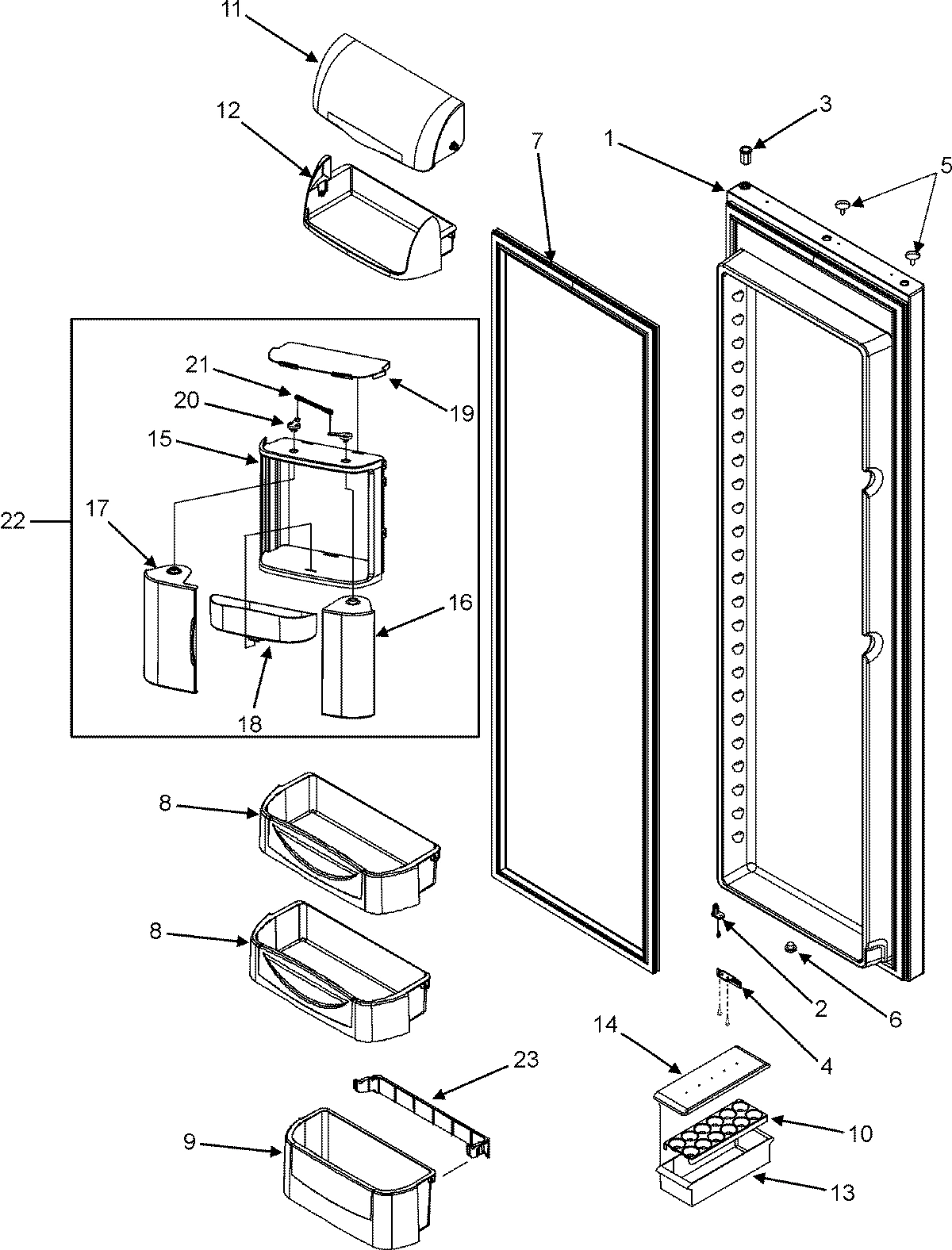 15 - REFRIGERATOR DOOR