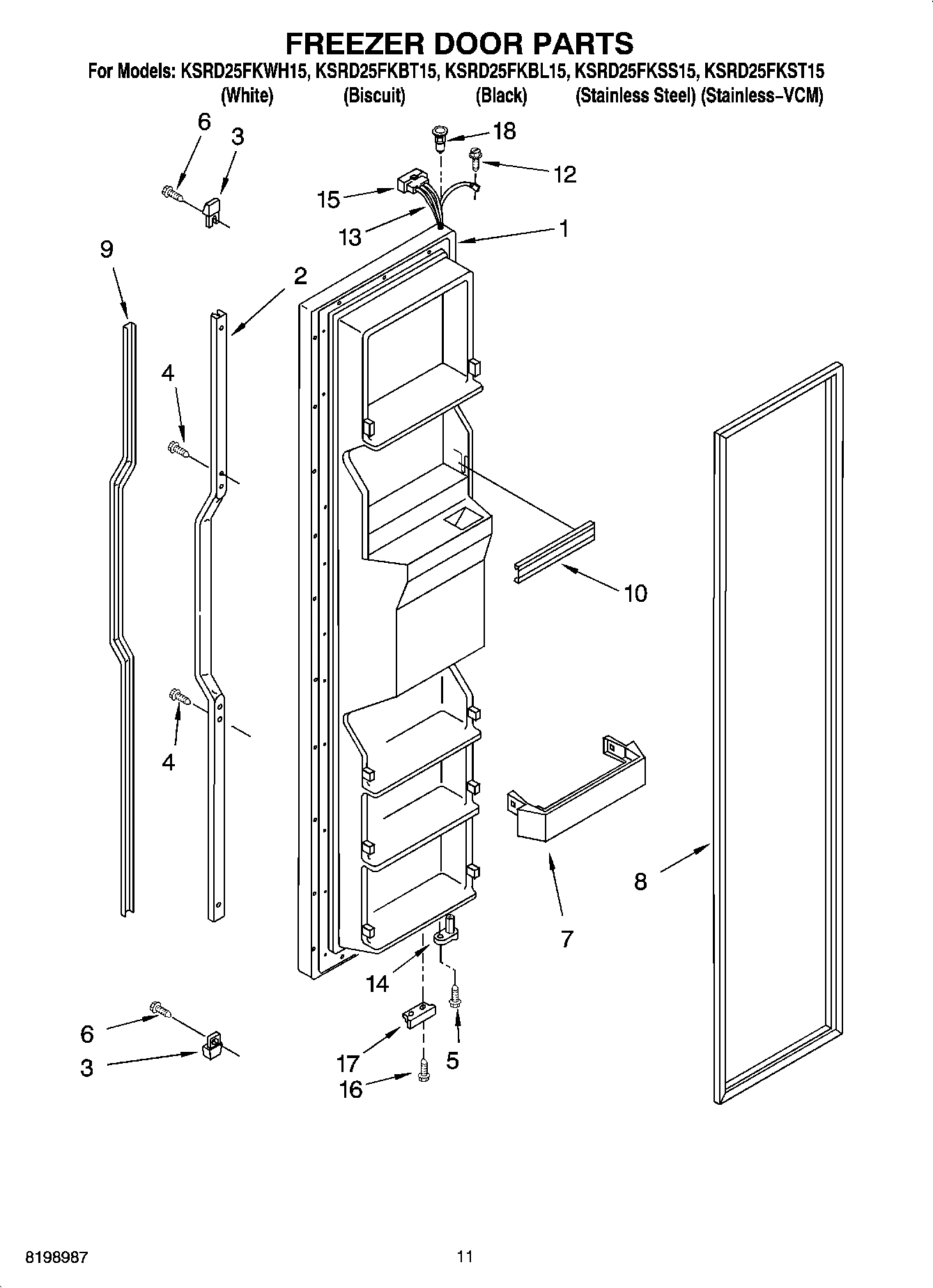 07 - FREEZER DOOR PARTS