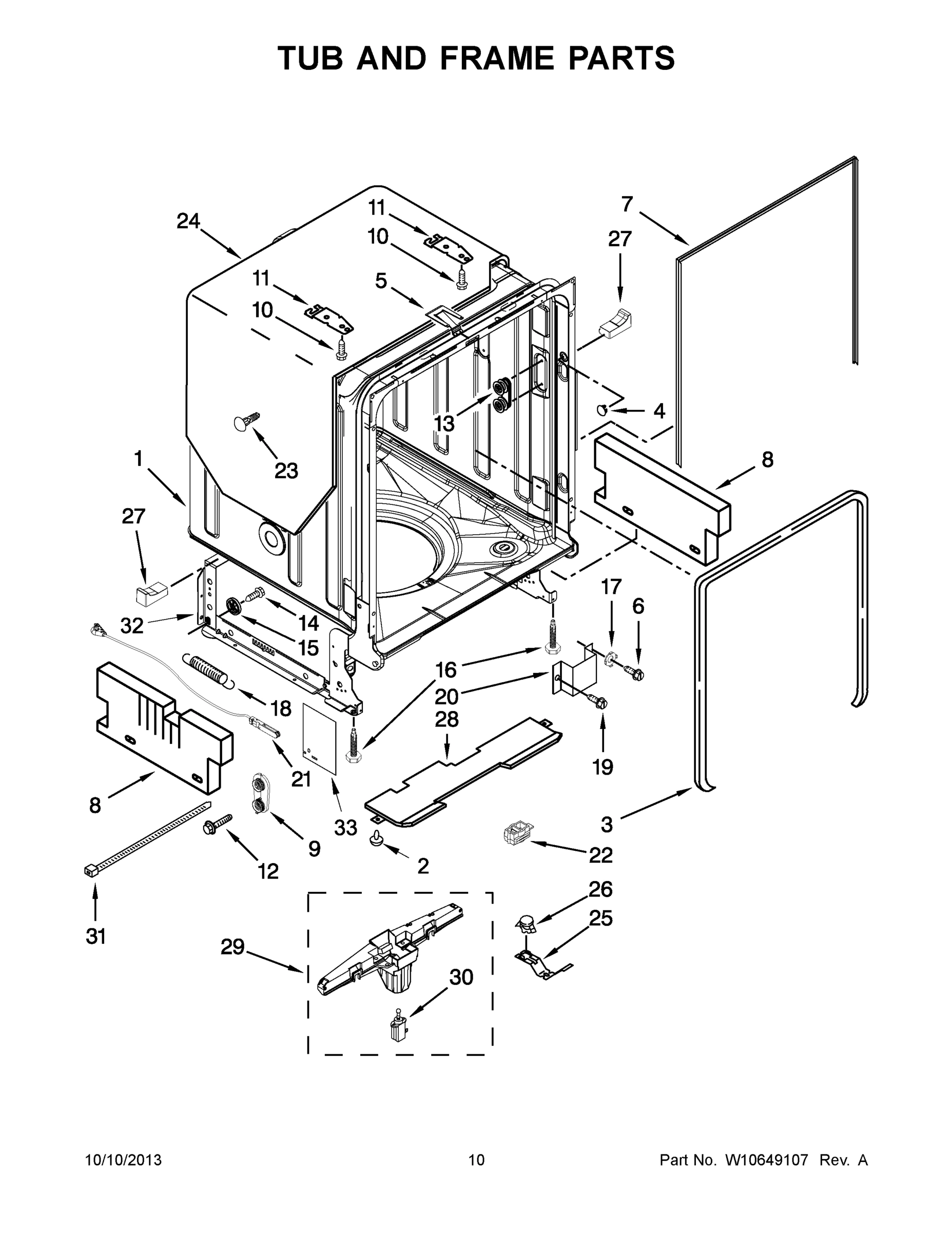 06 - TUB AND FRAME PARTS