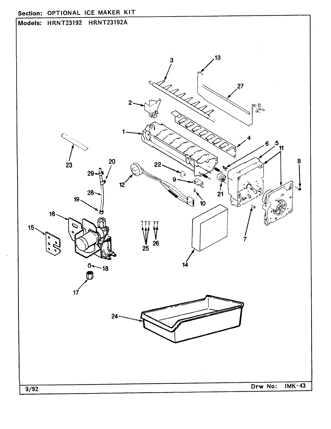 06 - OPTIONAL ICE MAKER KIT