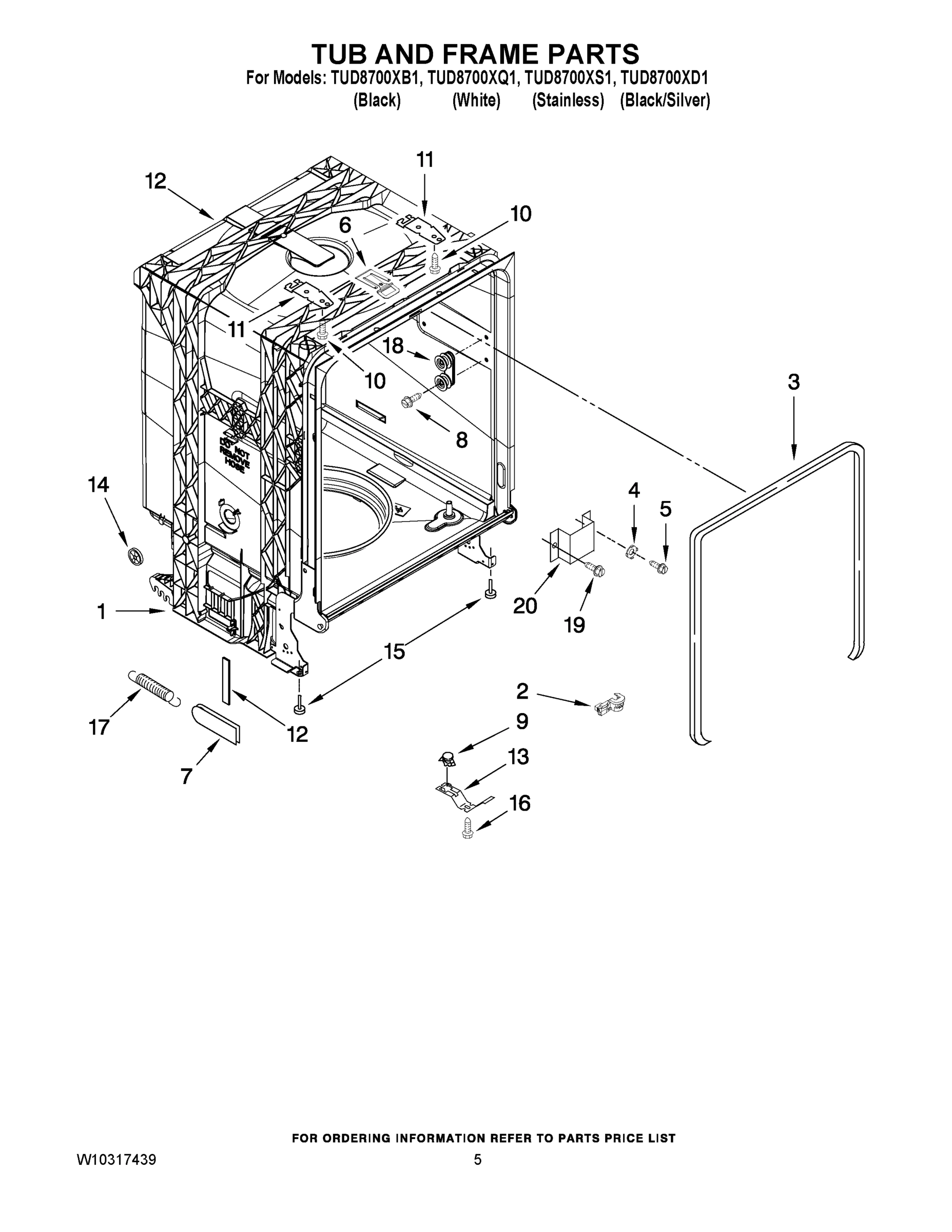 05 - TUB AND FRAME PARTS