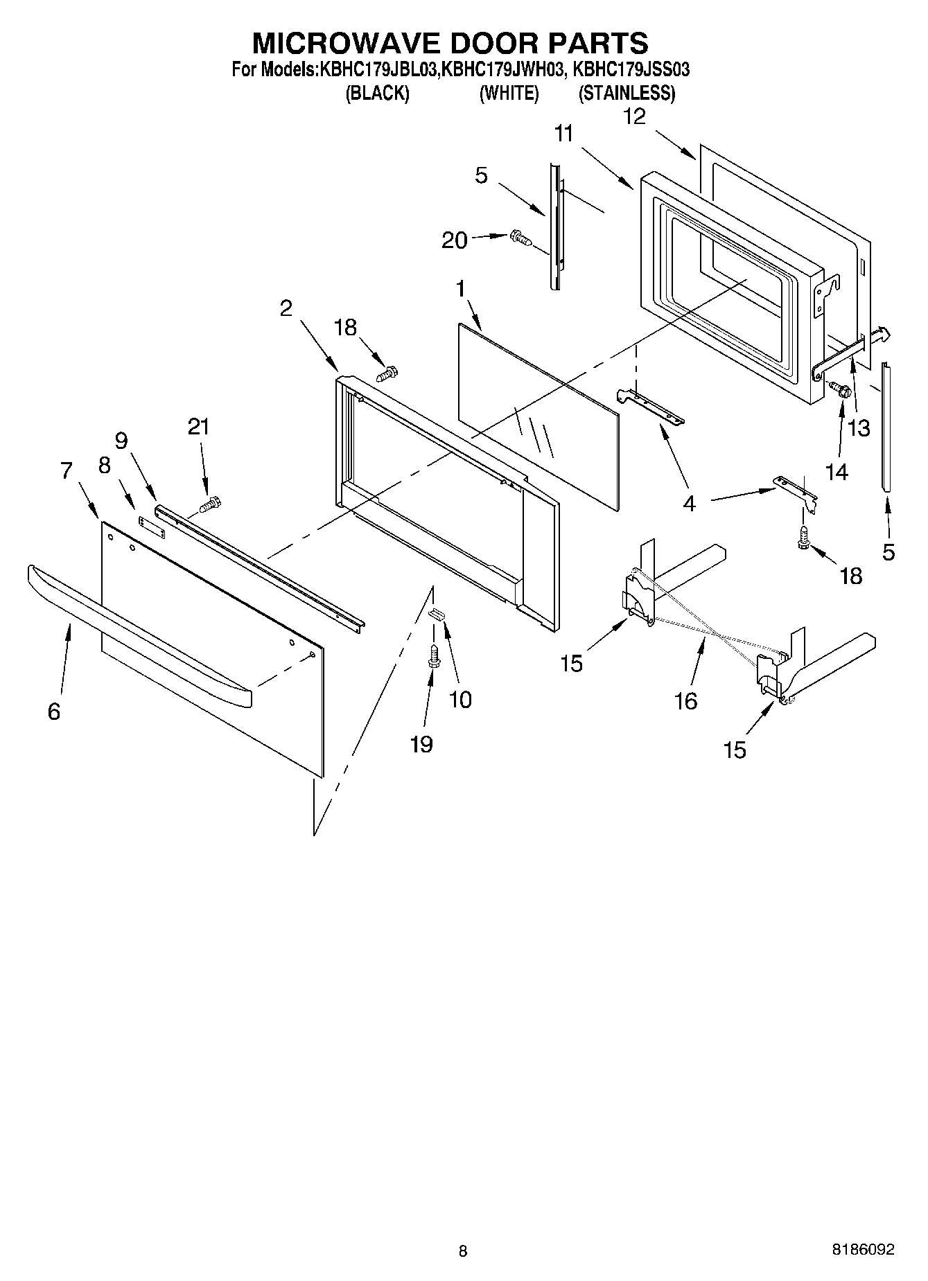 06 - MICROWAVE DOOR PARTS, OPTIONAL PARTS