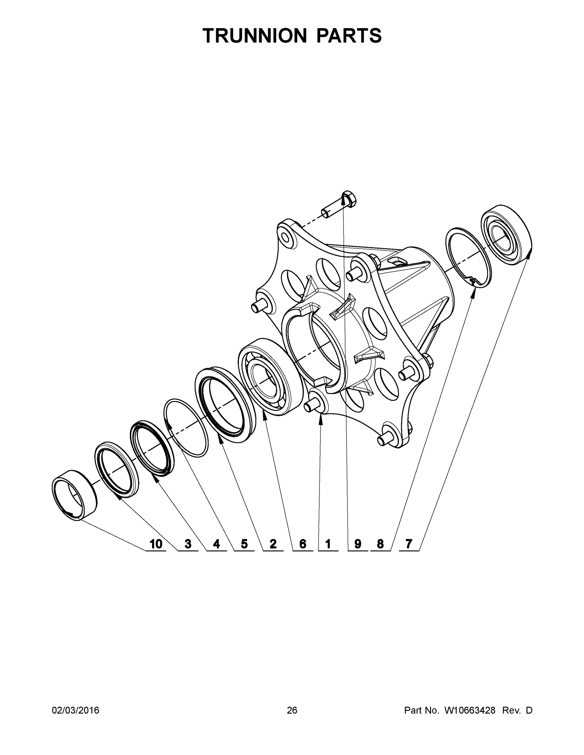 14 - TRUNNION PARTS