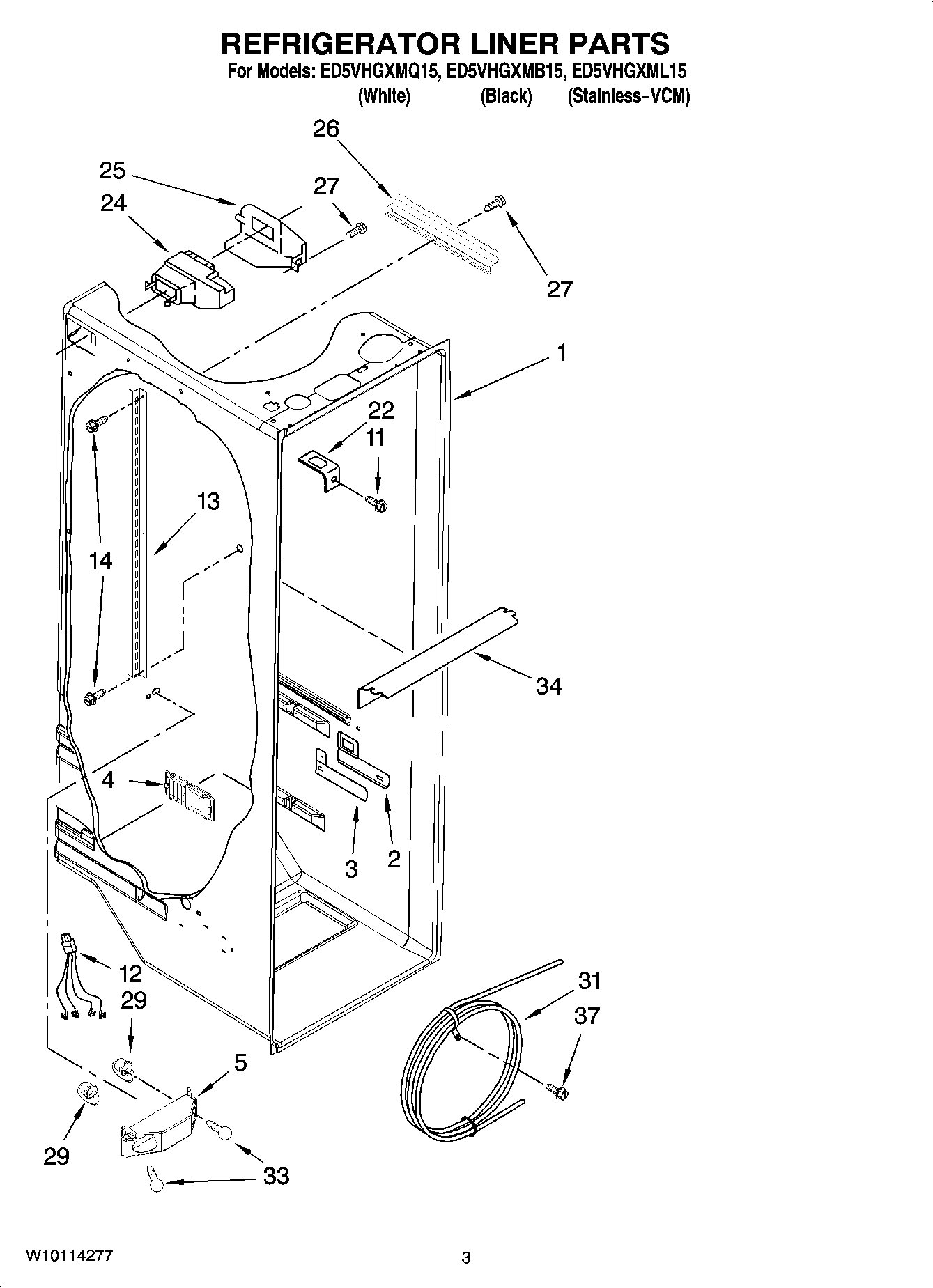 02 - REFRIGERATOR LINER PARTS