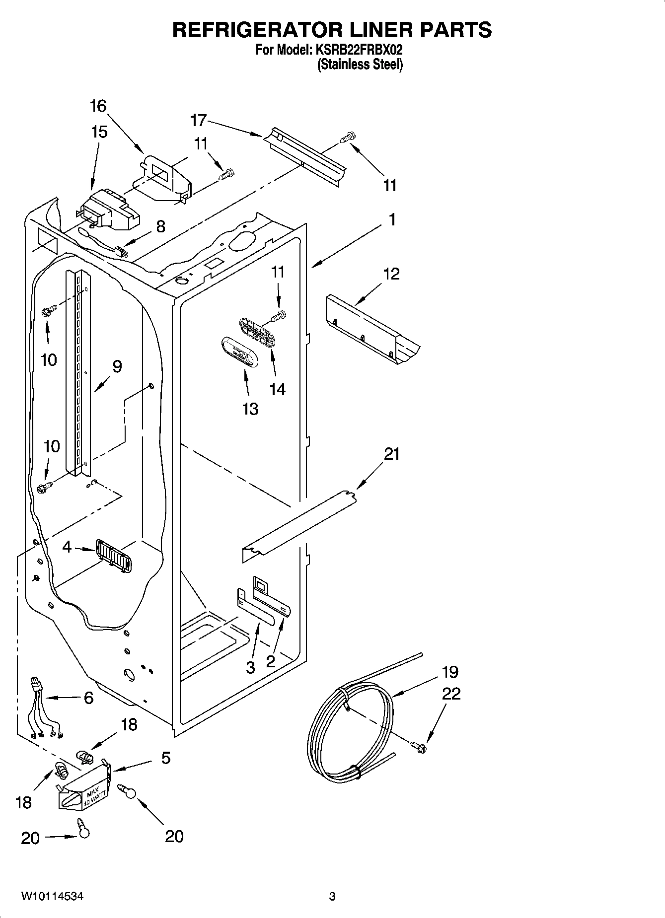 02 - REFRIGERATOR LINER PARTS