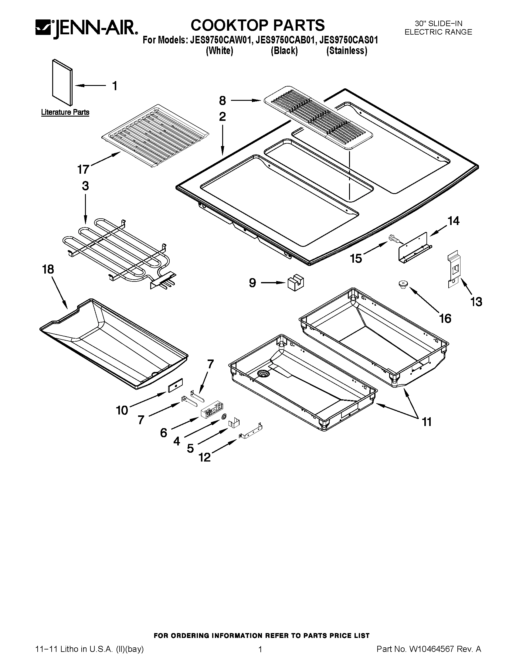 01 - COOKTOP PARTS