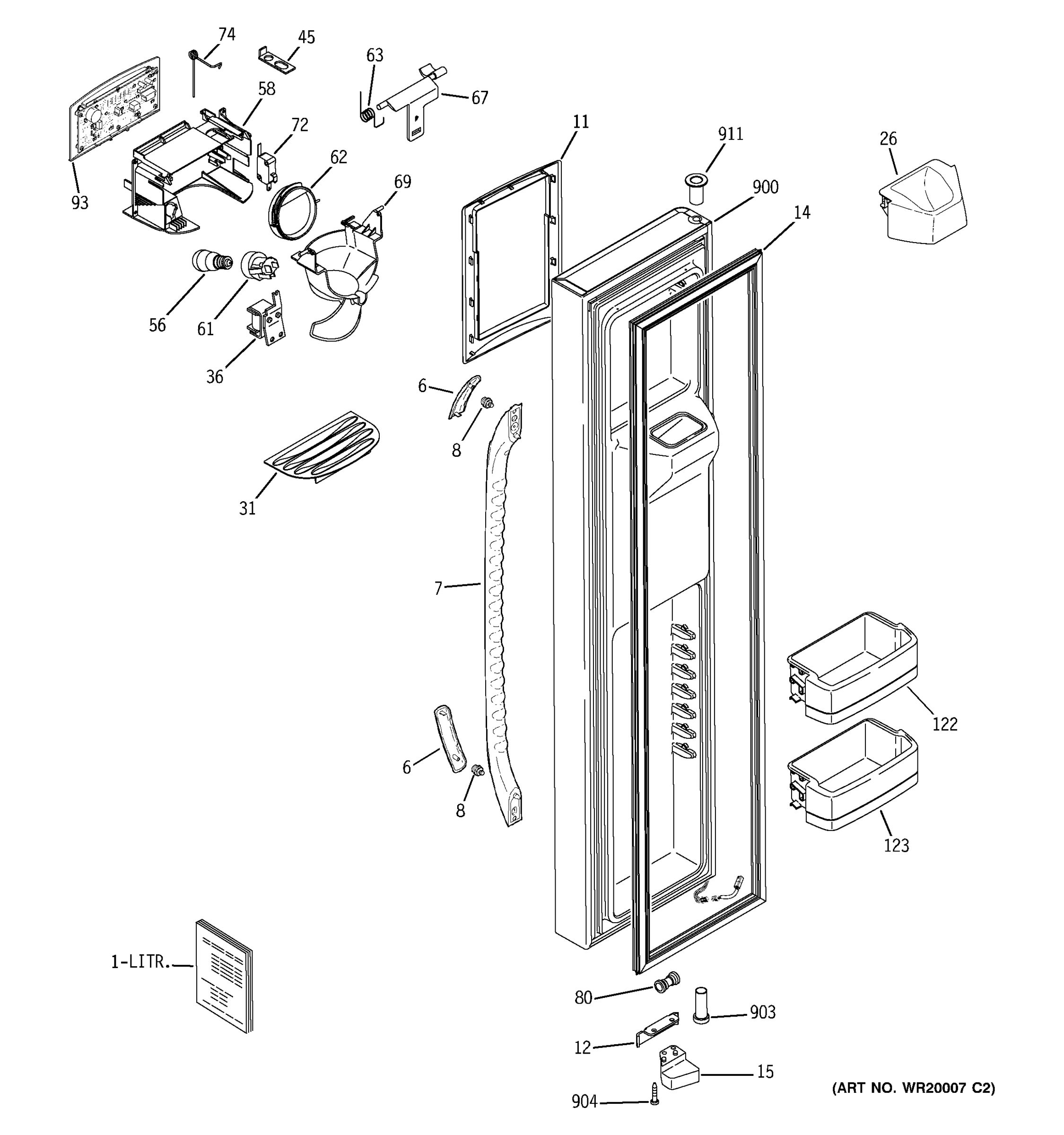 FREEZER DOOR