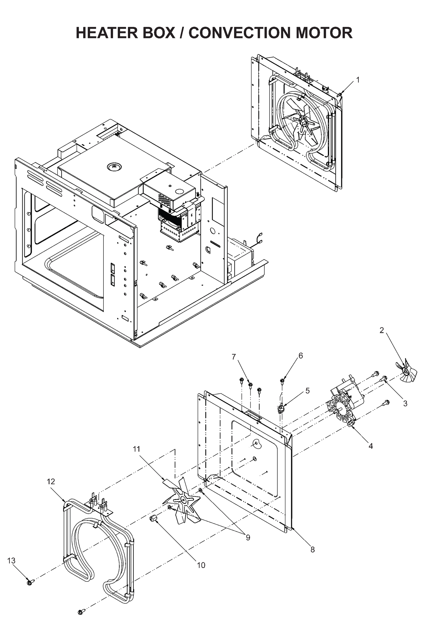 Heater Box / CONVECTION MOTOR