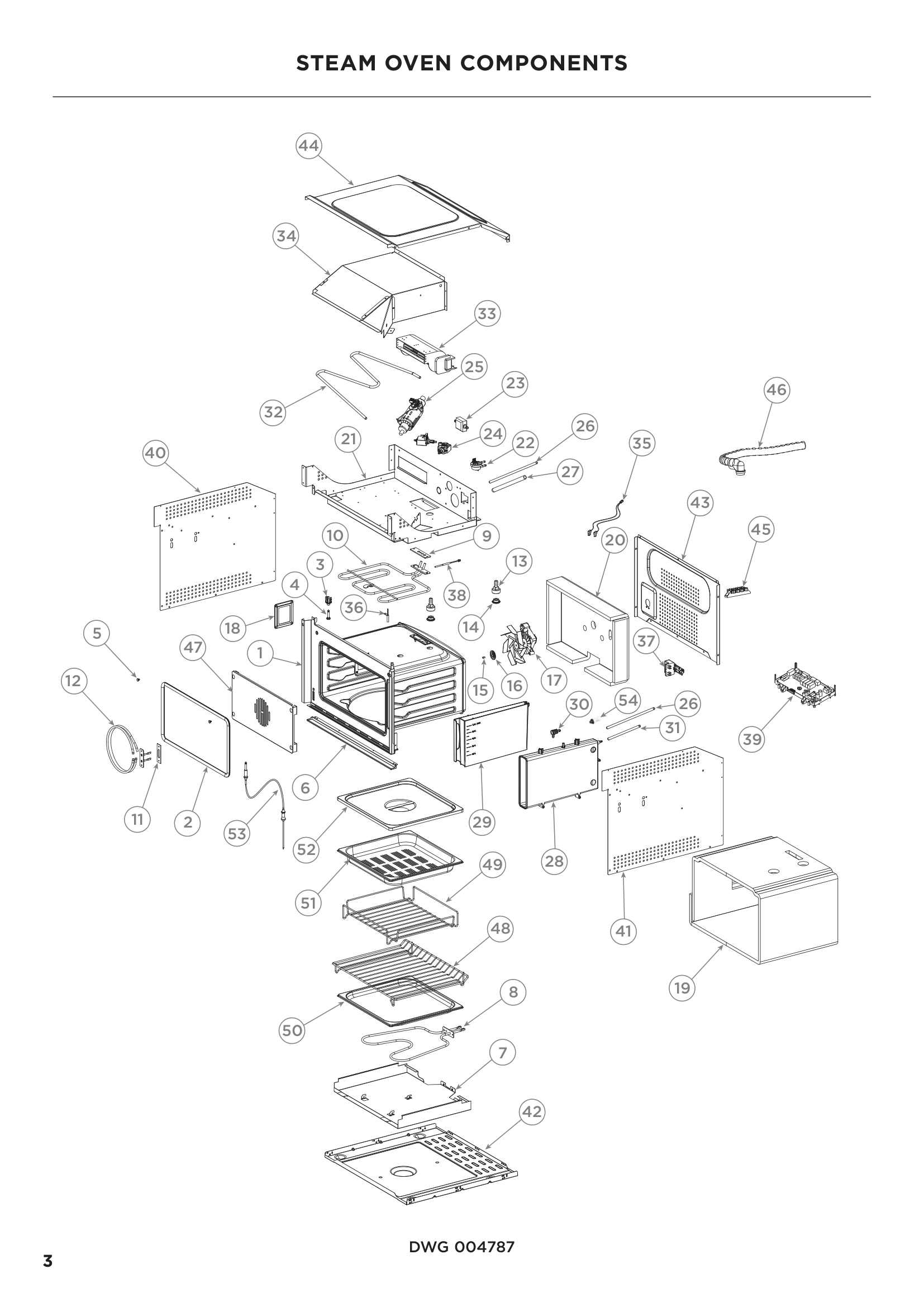 STEAM OVEN COMPONENTS