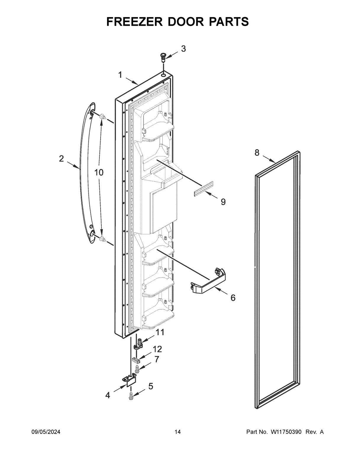 08 - FREEZER DOOR PARTS