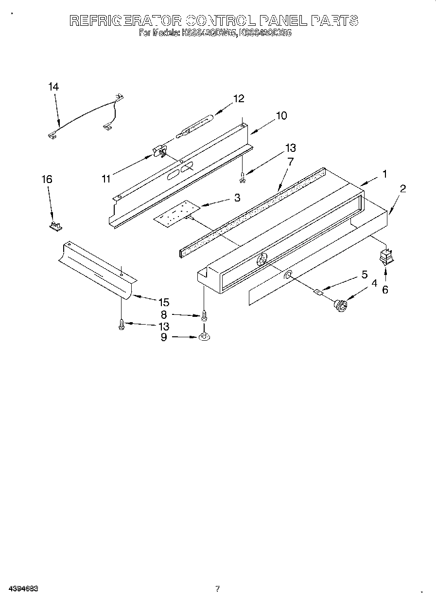 05 - REFRIGERATOR CONTROL PANEL