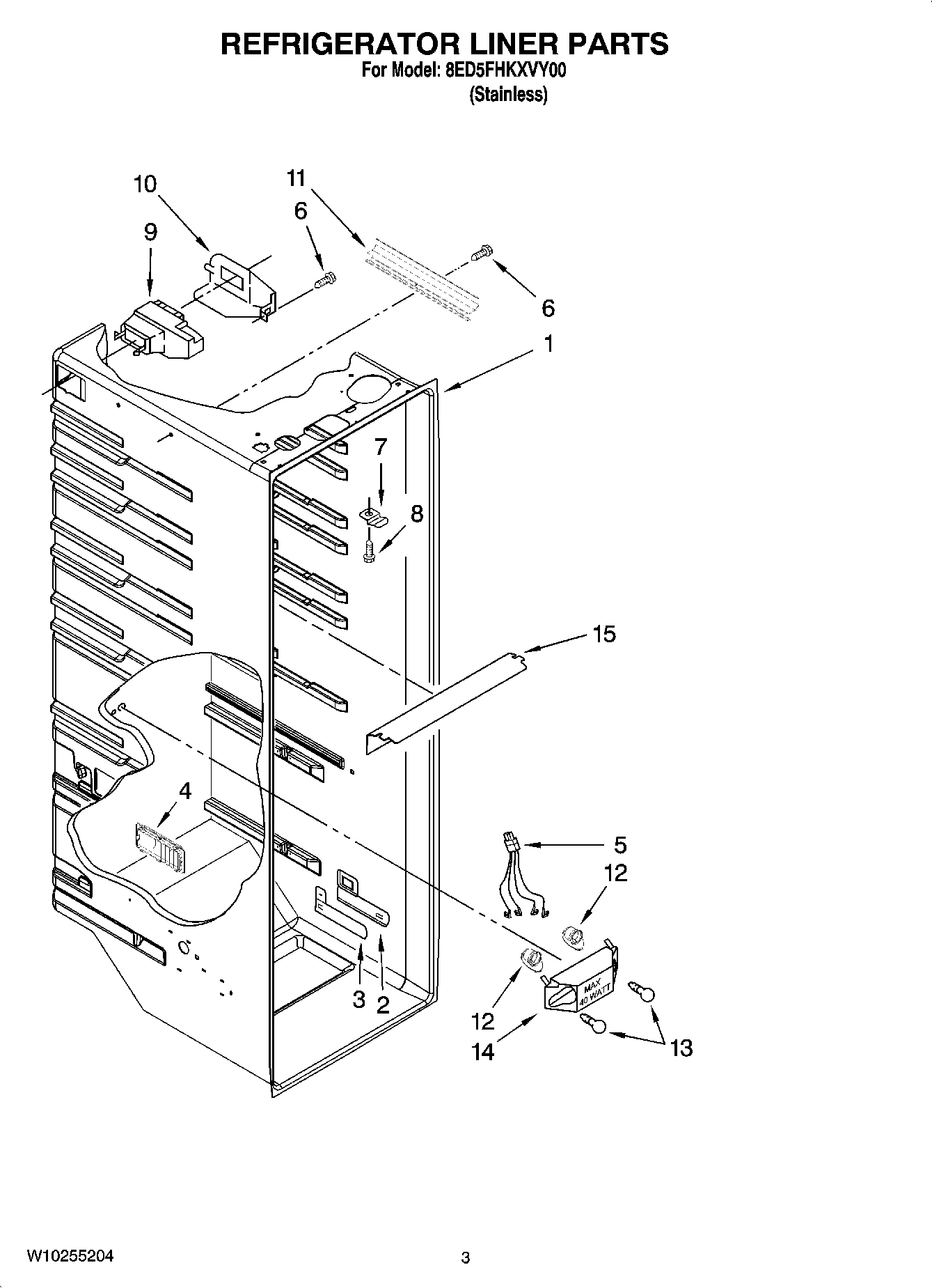 02 - REFRIGERATOR LINER PARTS