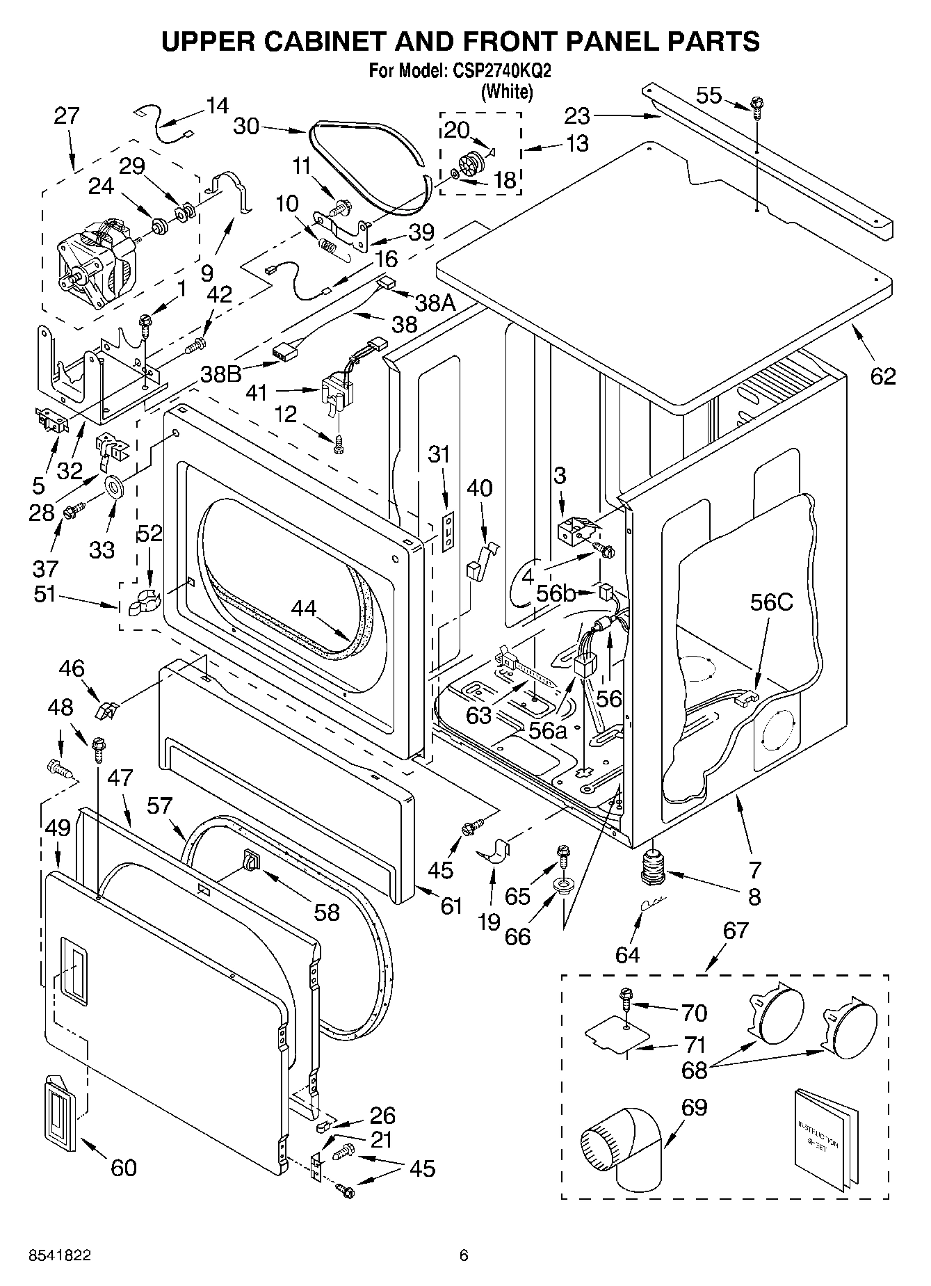 03 - UPPER CABINET AND FRONT PANEL PARTS