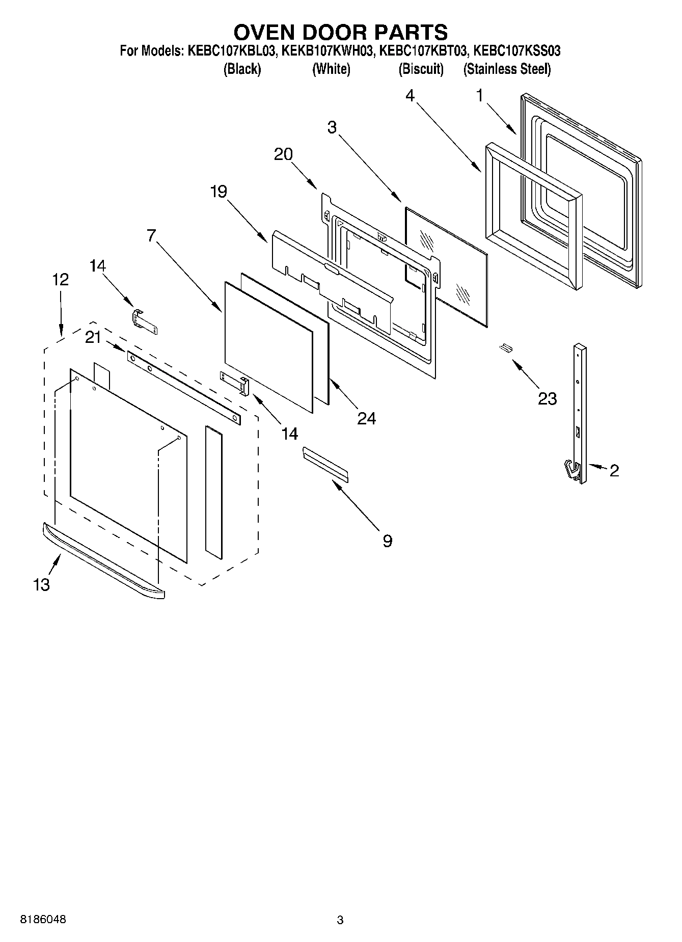 02 - OVEN DOOR PARTS