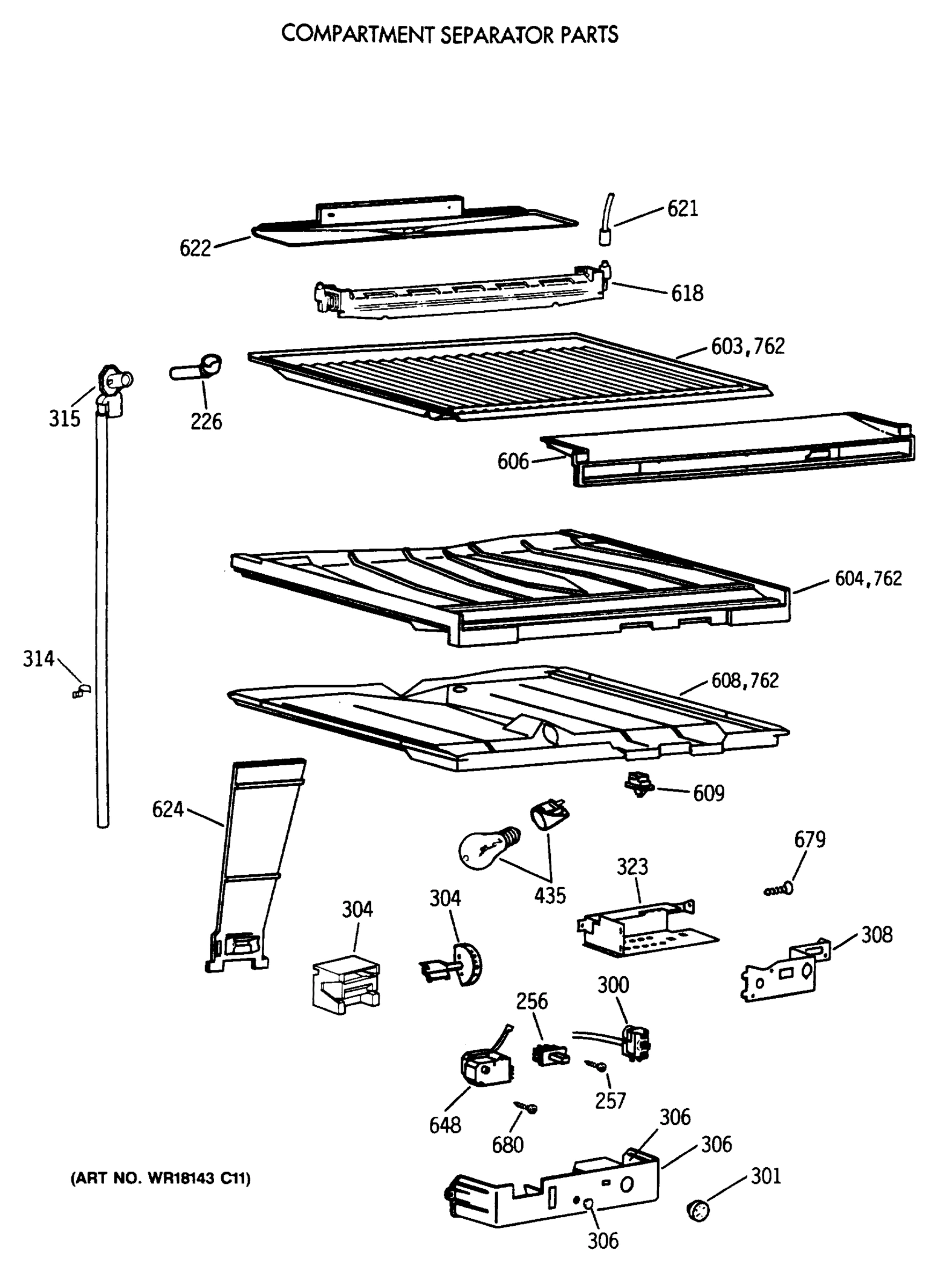 COMPARTMENT SEPARATOR PARTS