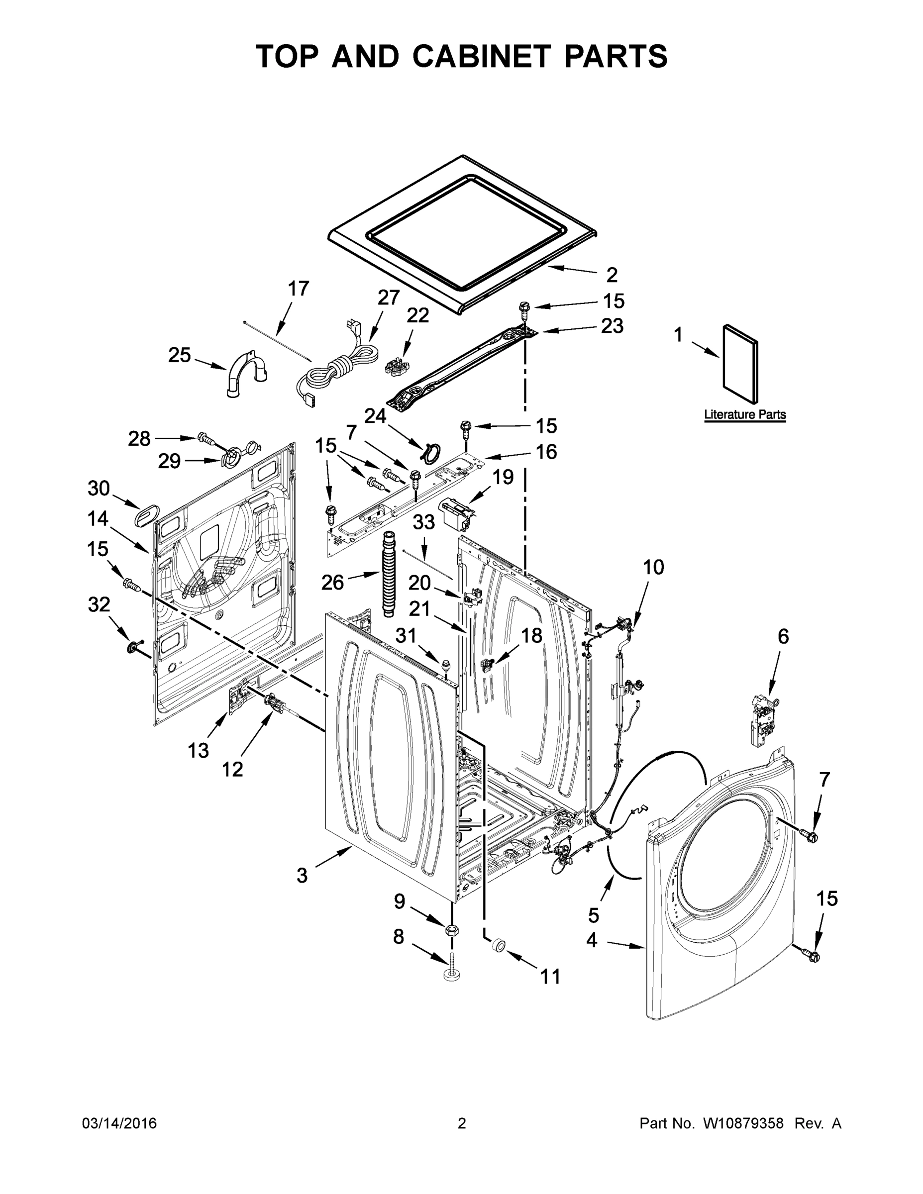 02 - TOP AND CABINET PARTS