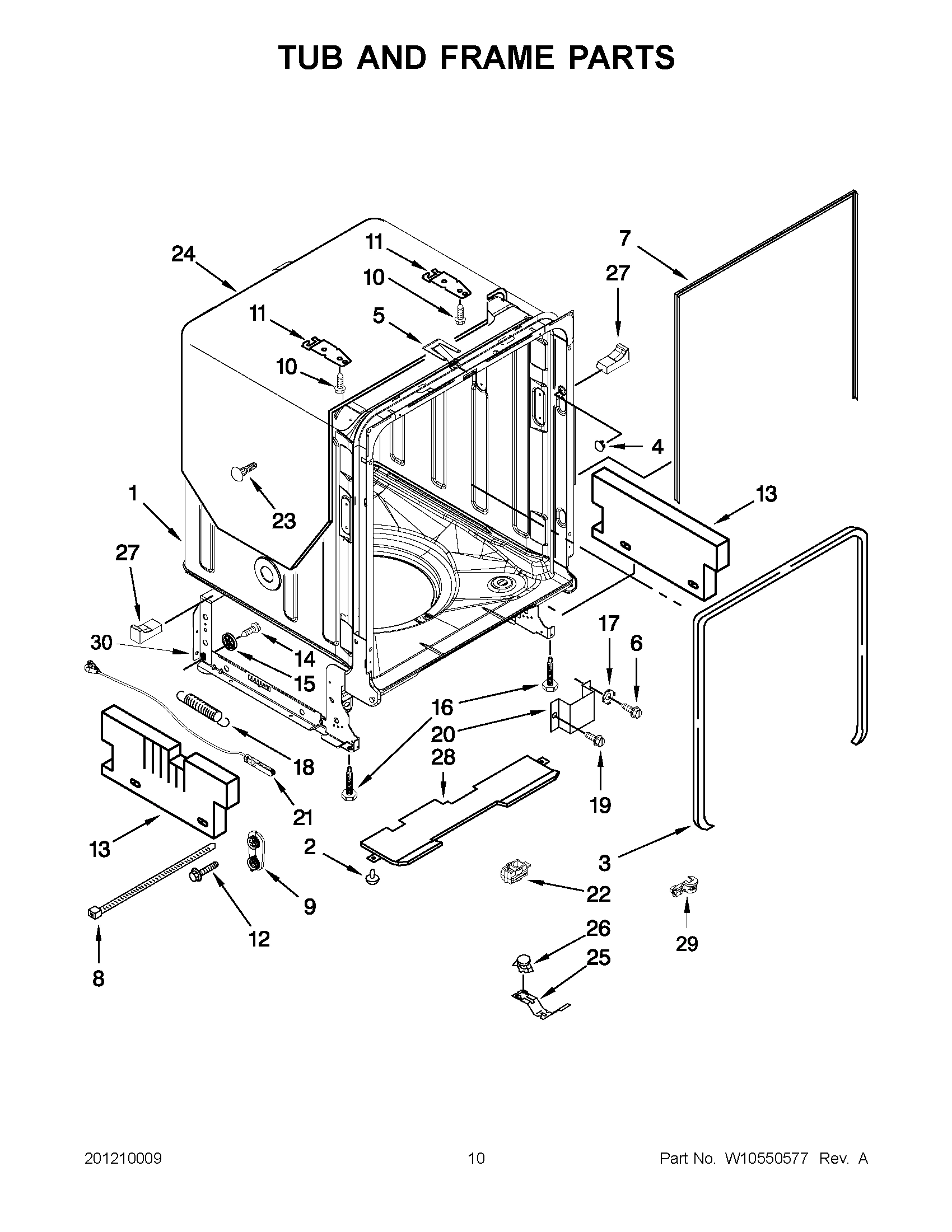 05 - TUB AND FRAME PARTS