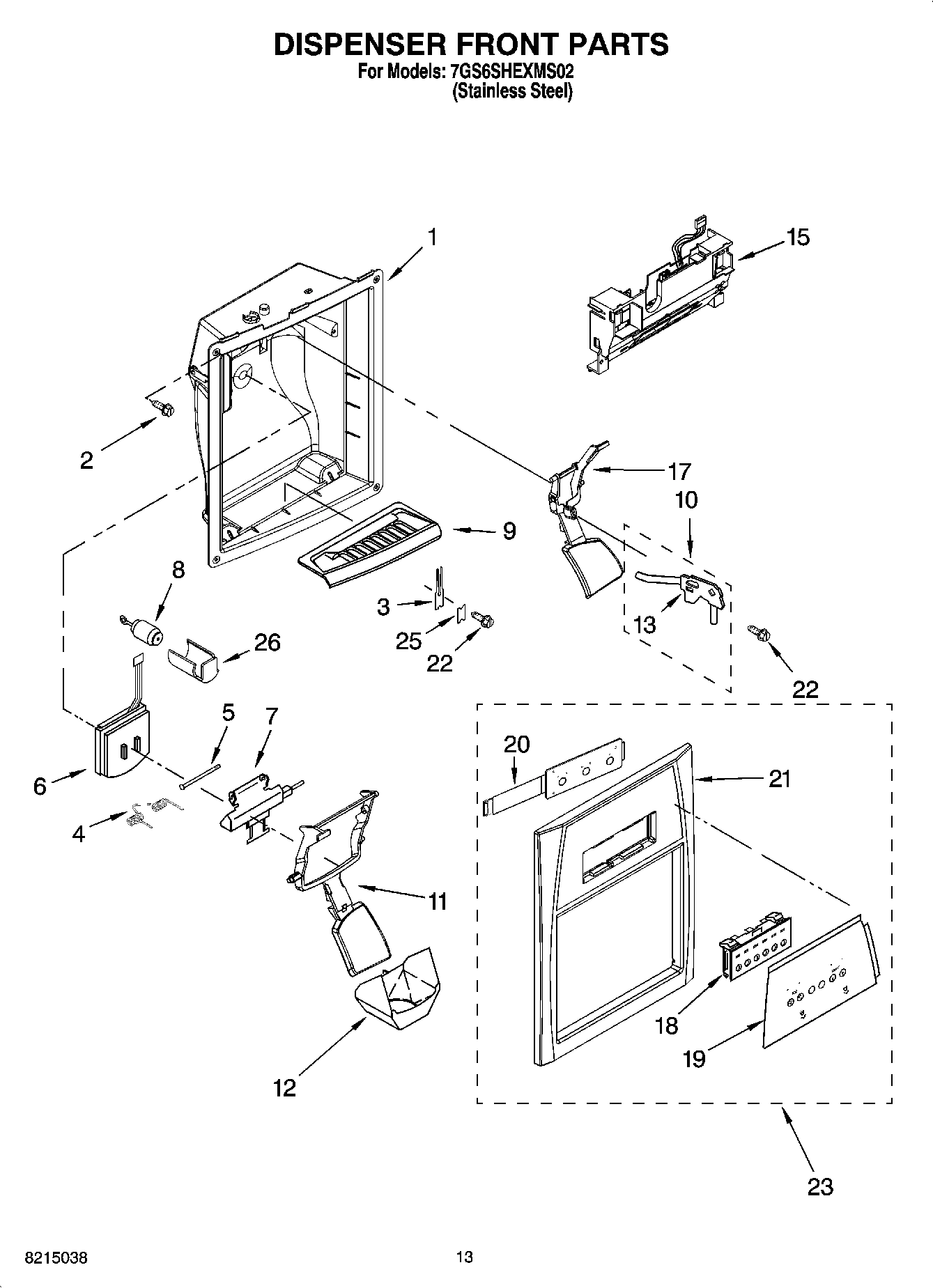 08 - DISPENSER FRONT PARTS