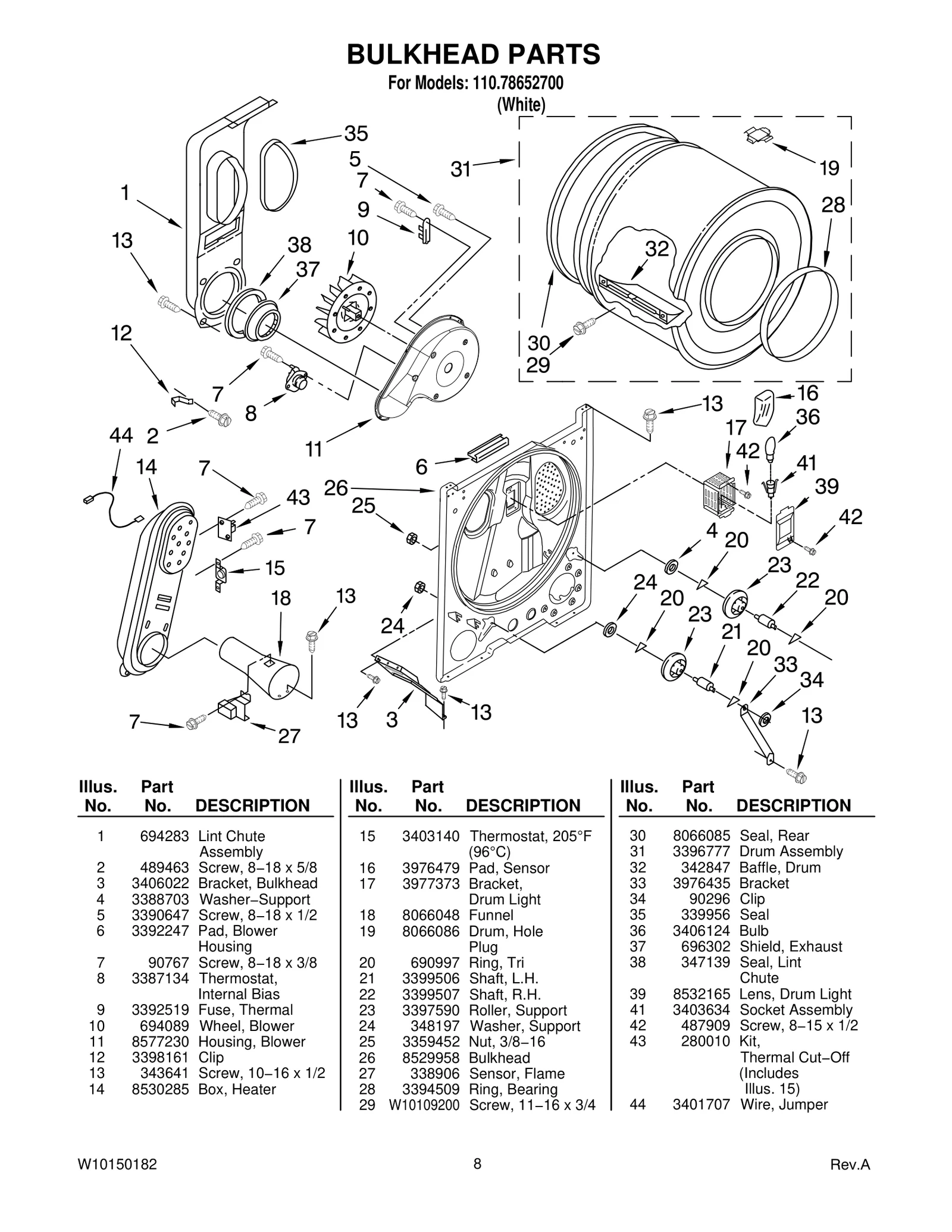 BULKHEAD PARTS