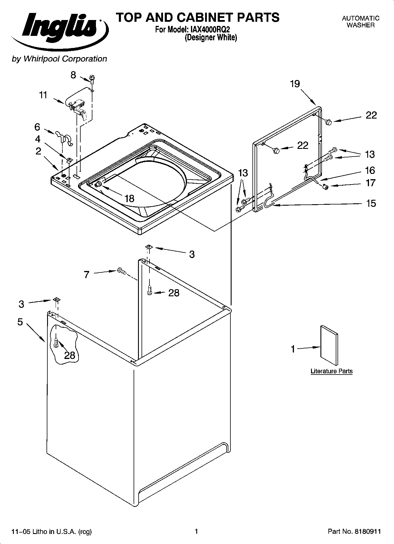 01 - TOP AND CABINET PARTS