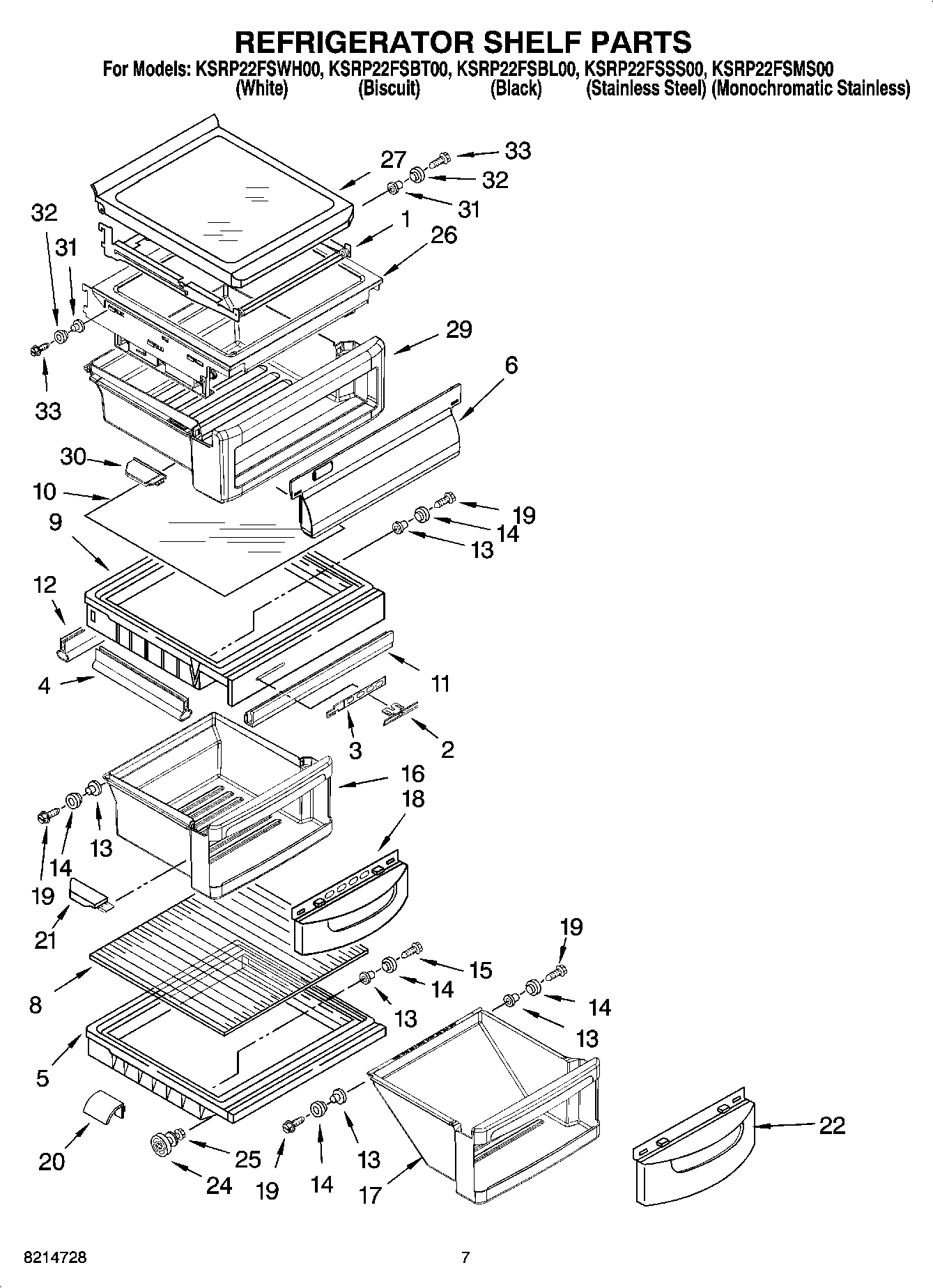 05 - REFRIGERATOR SHELF PARTS