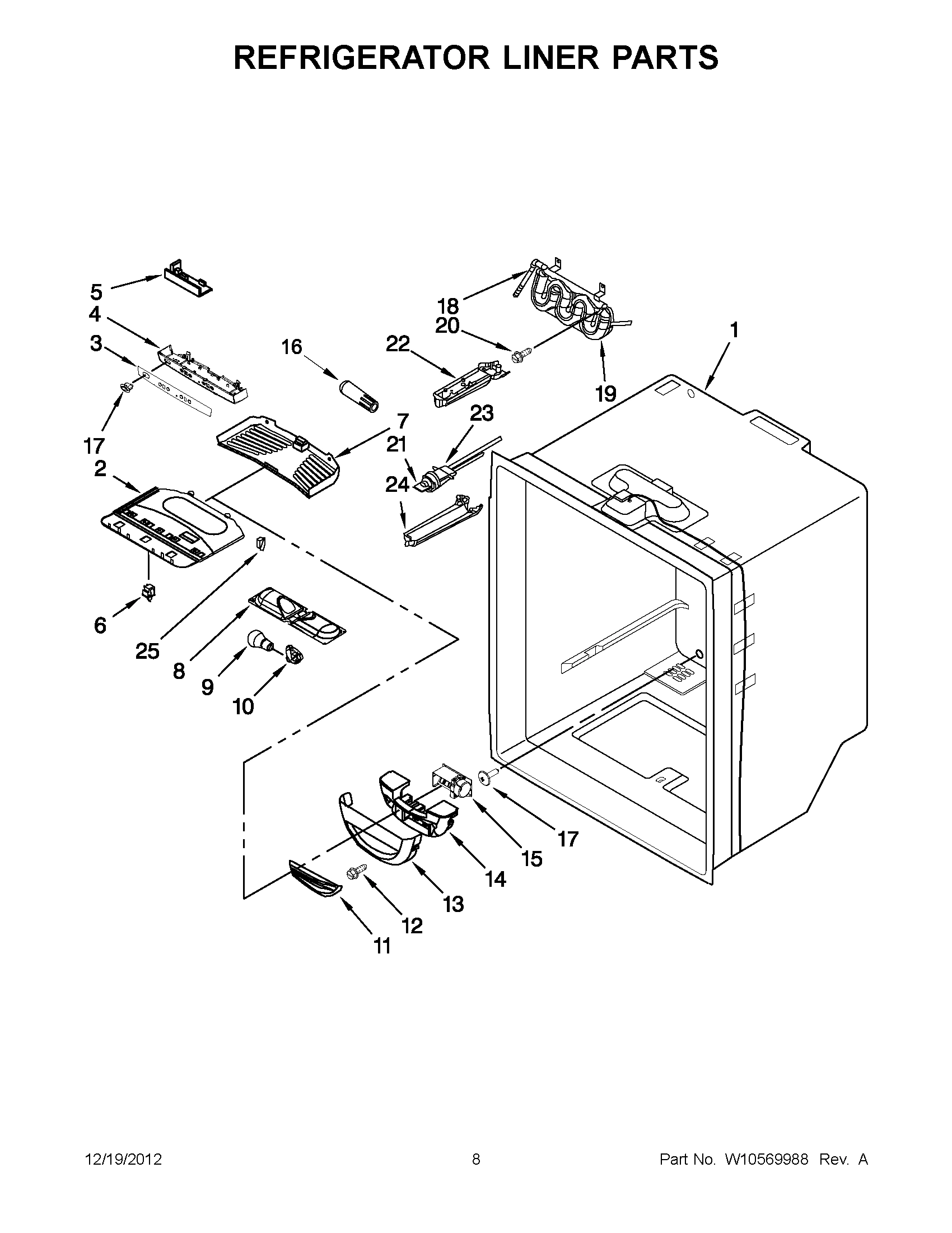 04 - REFRIGERATOR LINER PARTS