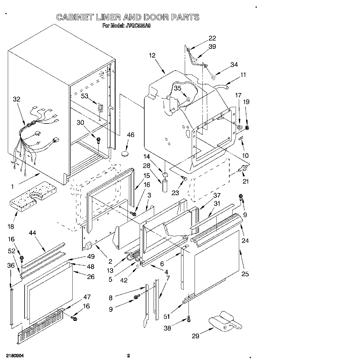02 - CABINET LINER AND DOOR, LITERATURE
