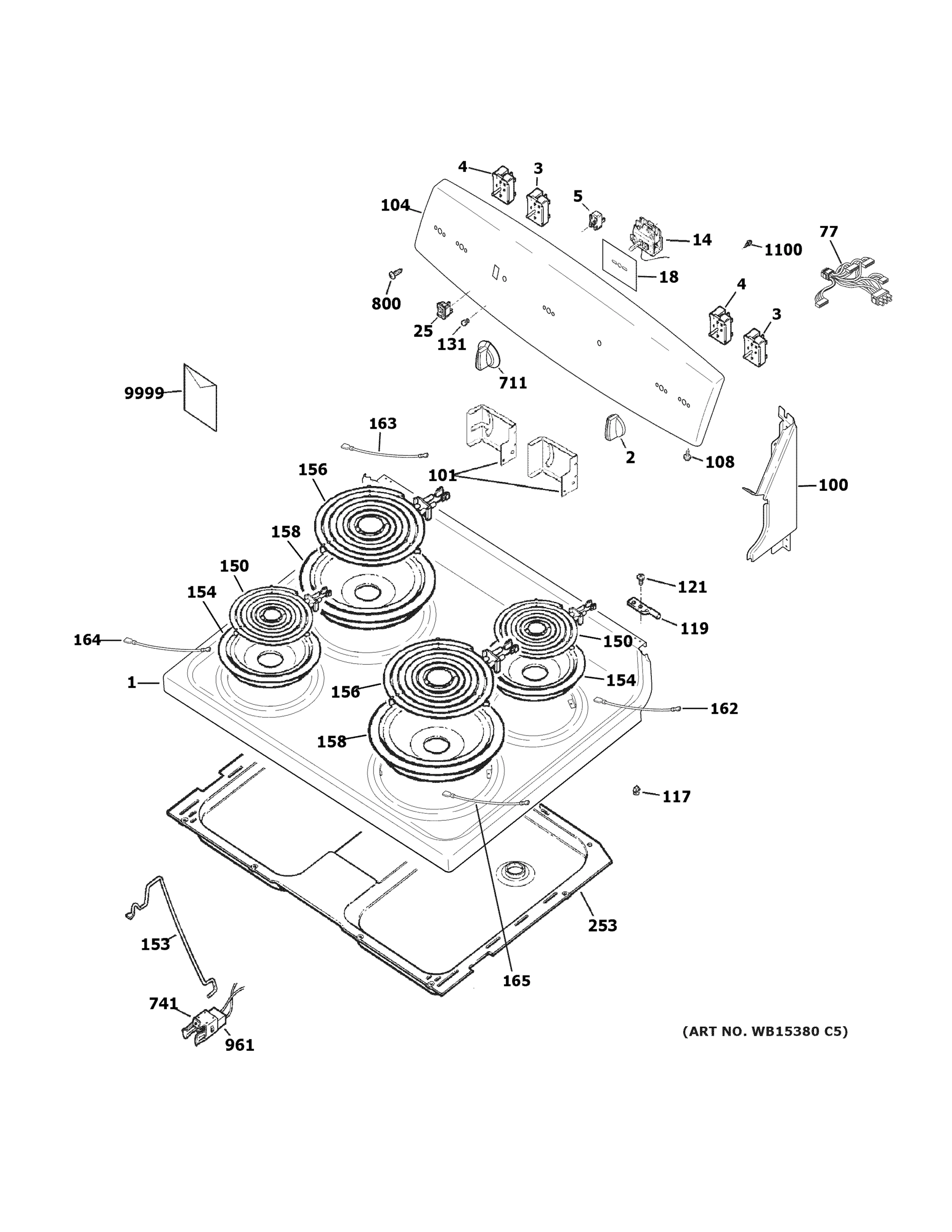 CONTROL PANEL & COOKTOP