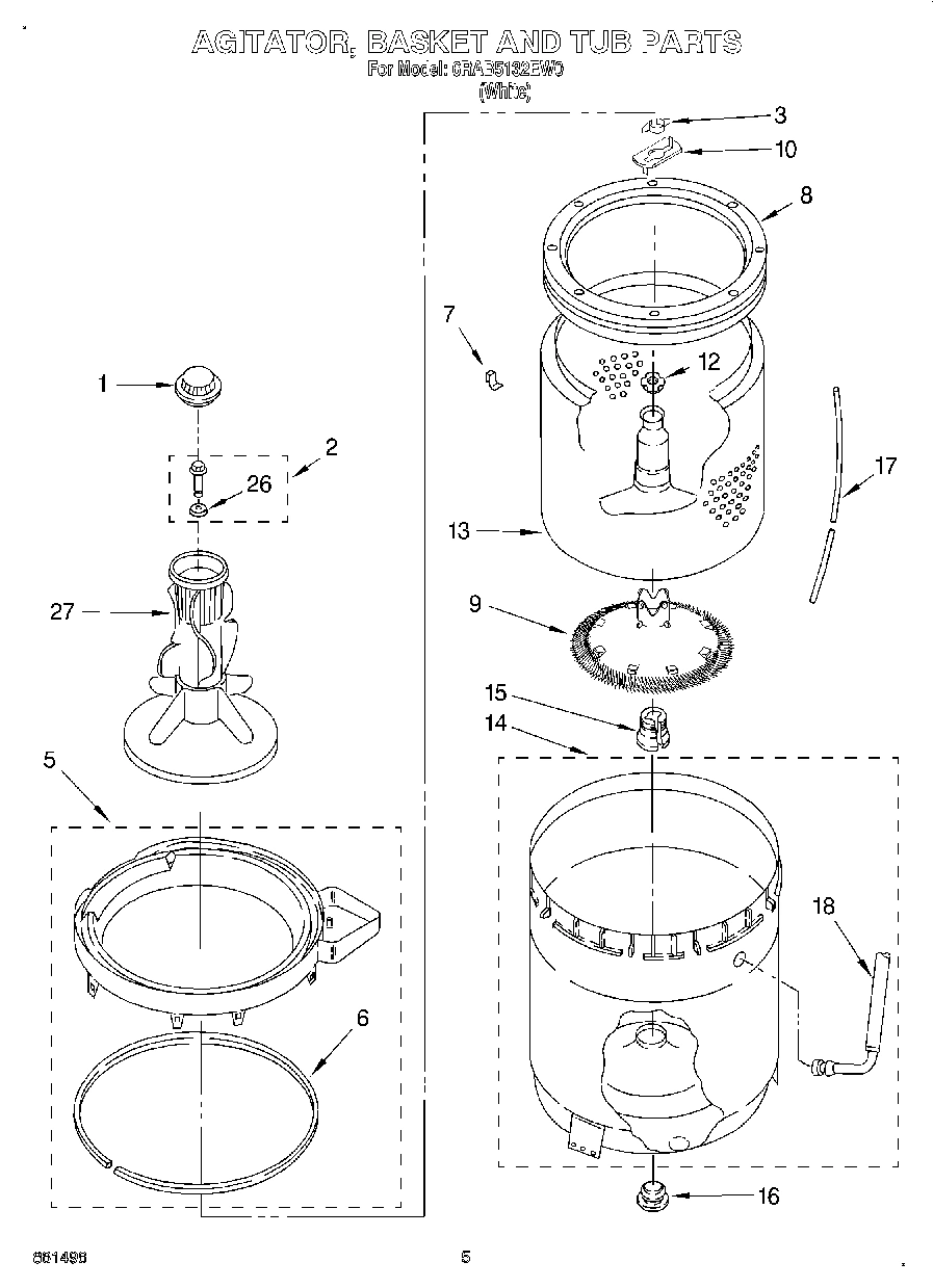 03 - AGITATOR, BASKET AND TUB
