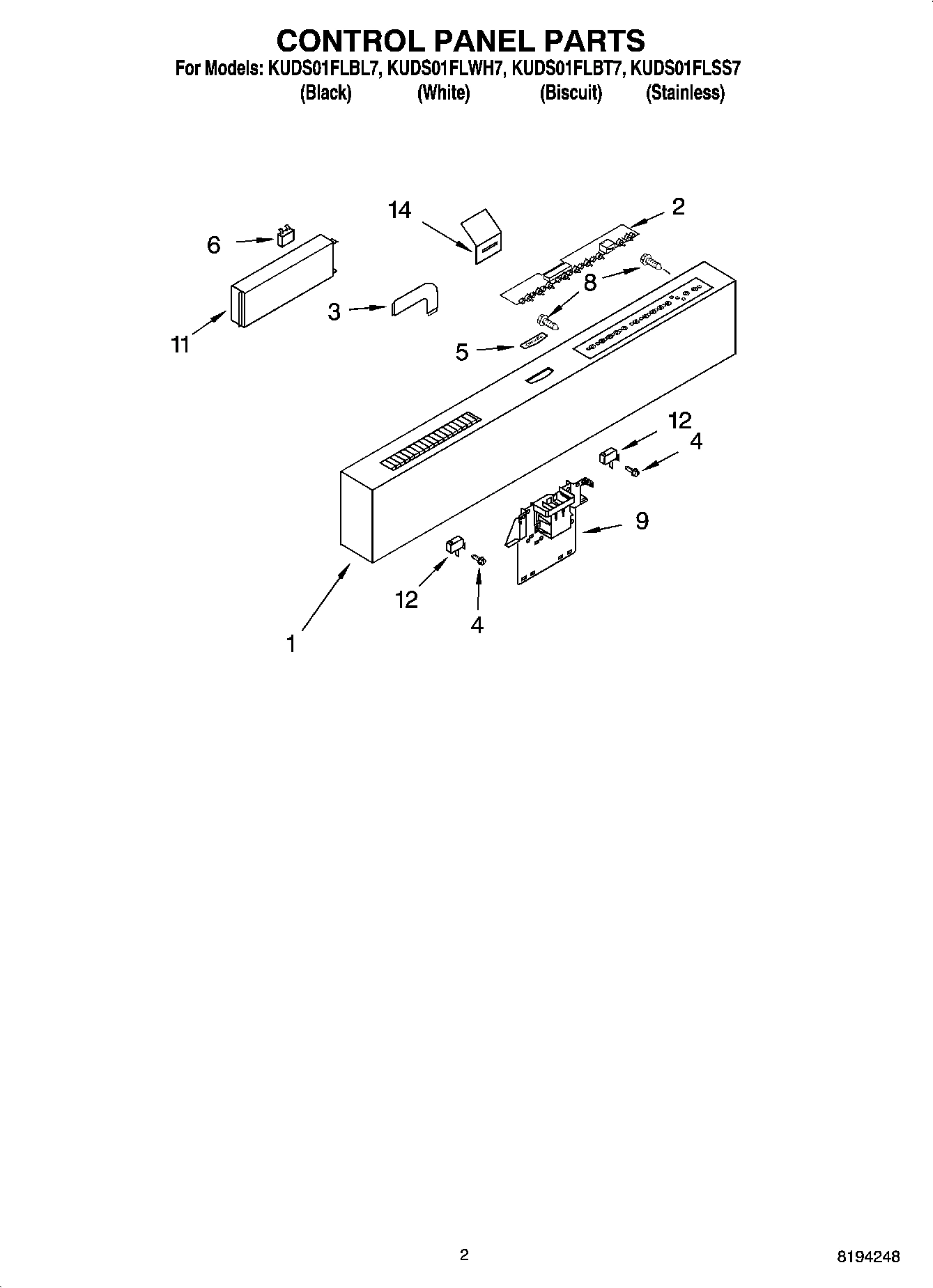 02 - CONTROL PANEL PARTS