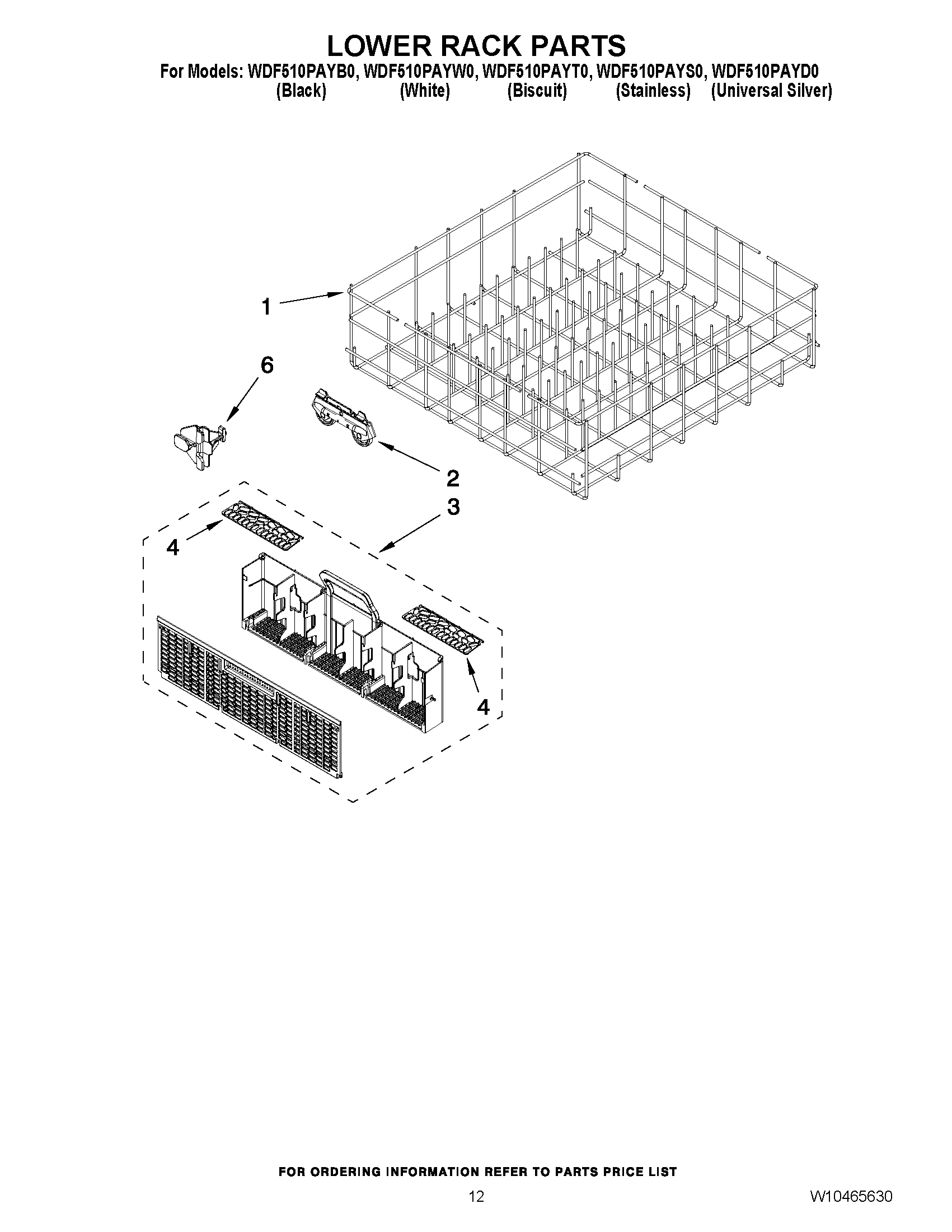 10 - LOWER RACK PARTS