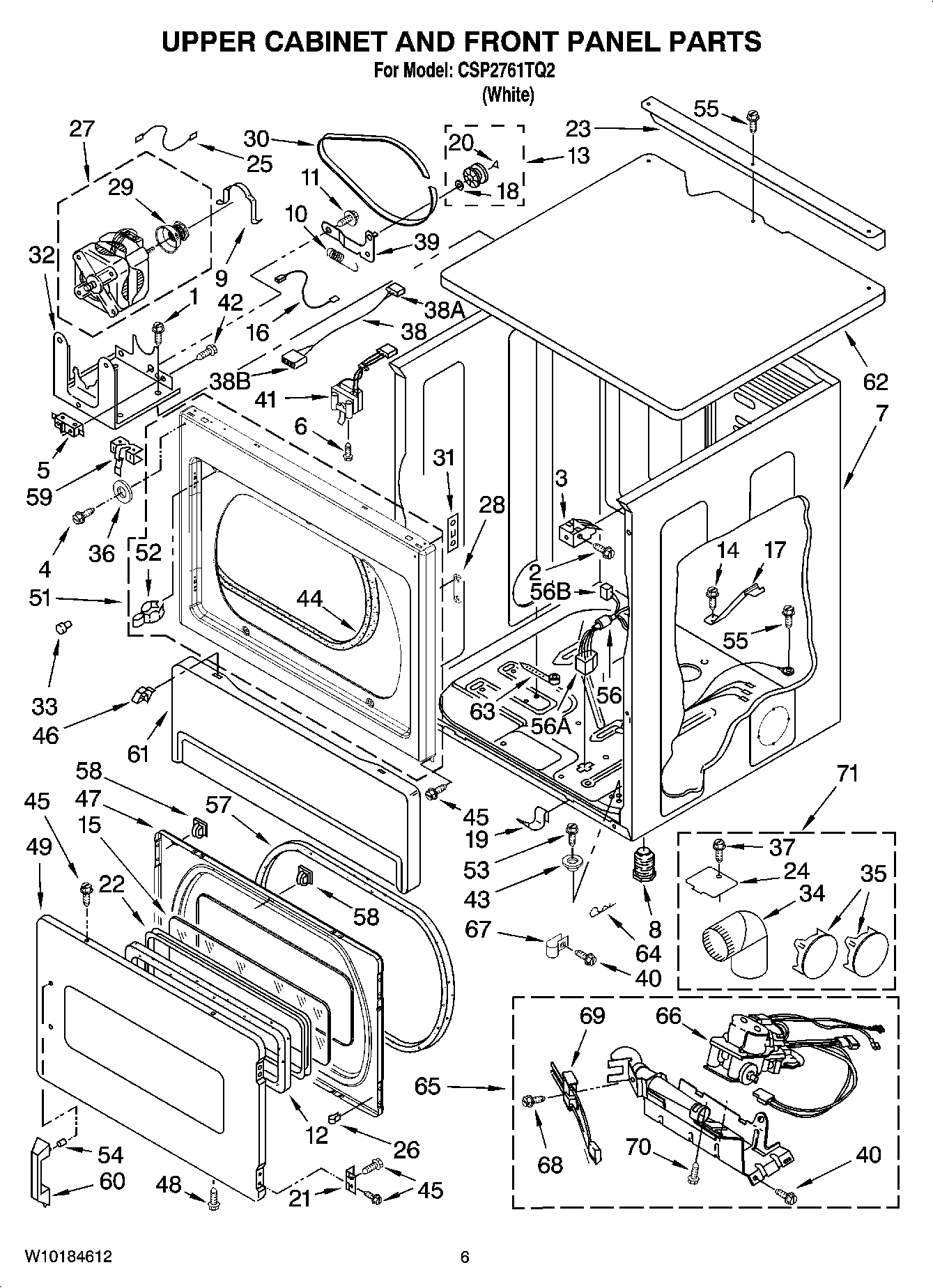 03 - UPPER CABINET AND FRONT PANEL PARTS
