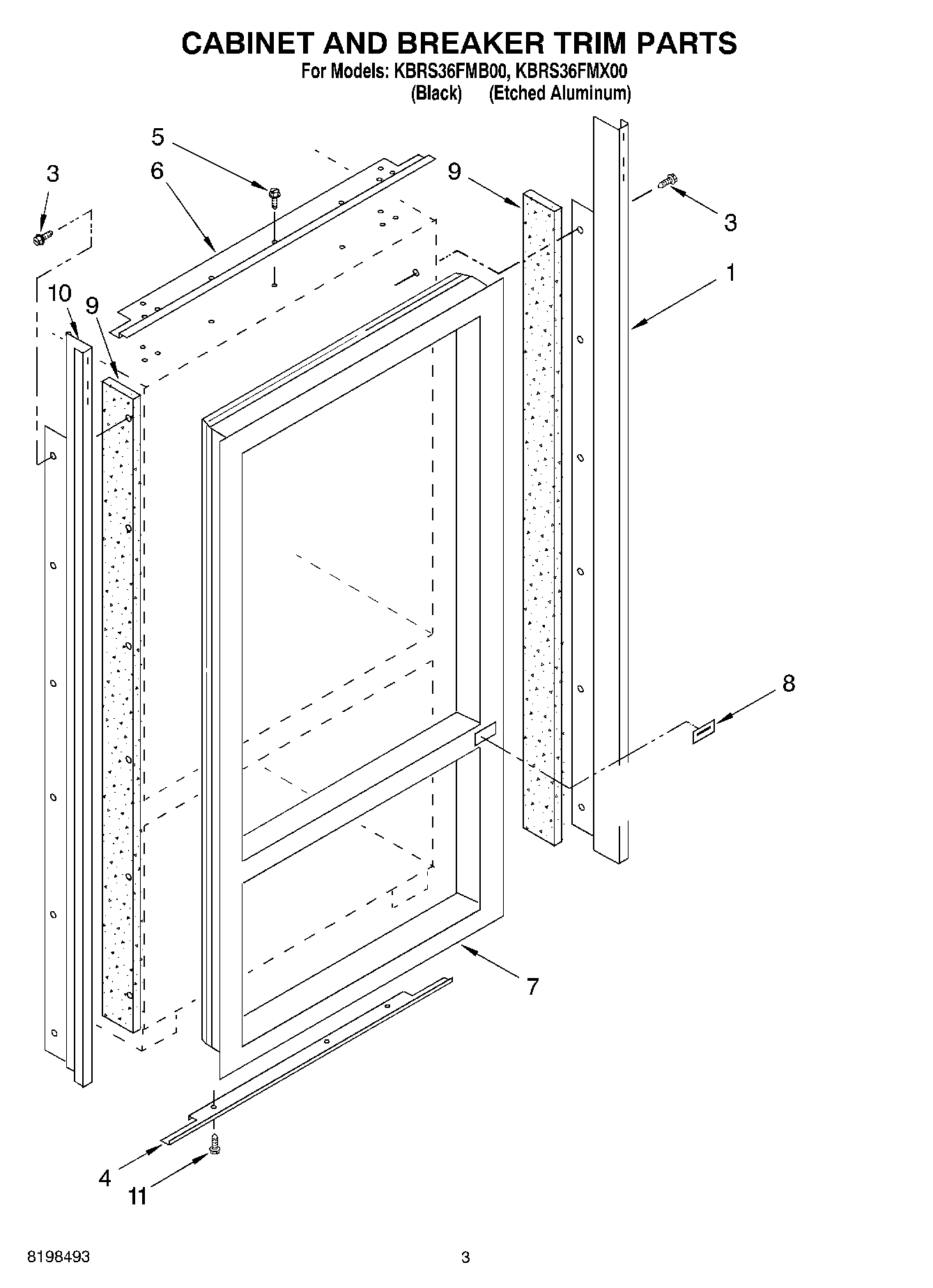 02 - CABINET AND BREAKER TRIM PARTS